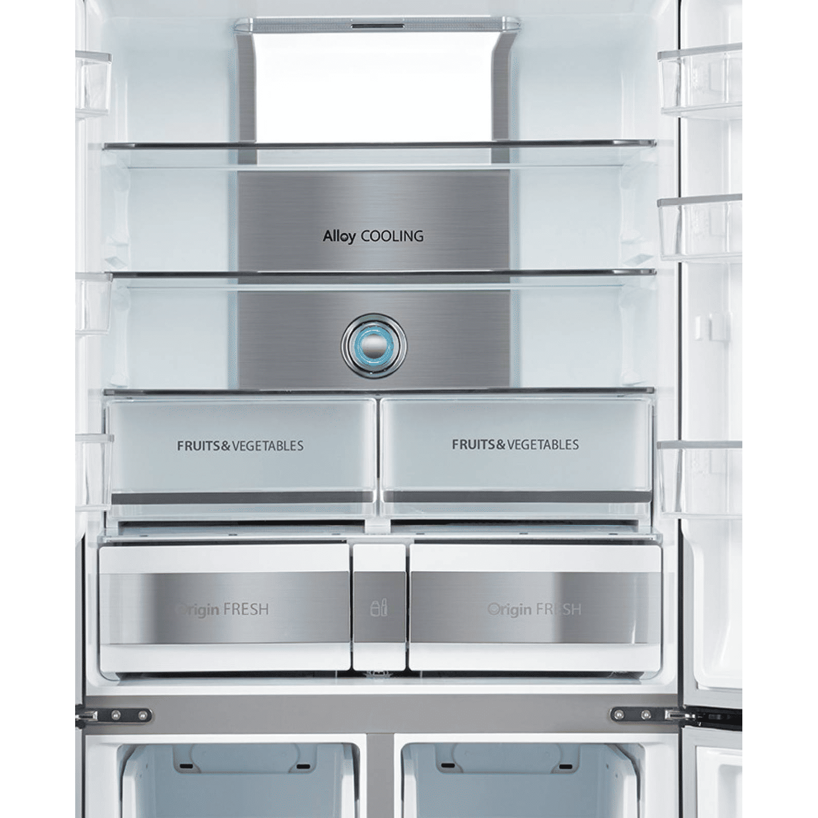 TOSHIBA 650 Litres Frost Free French Door Convertible Refrigerator with 3 Independent Cooling Technology (GR-RF646WE-PGI, Blue Glass)_8