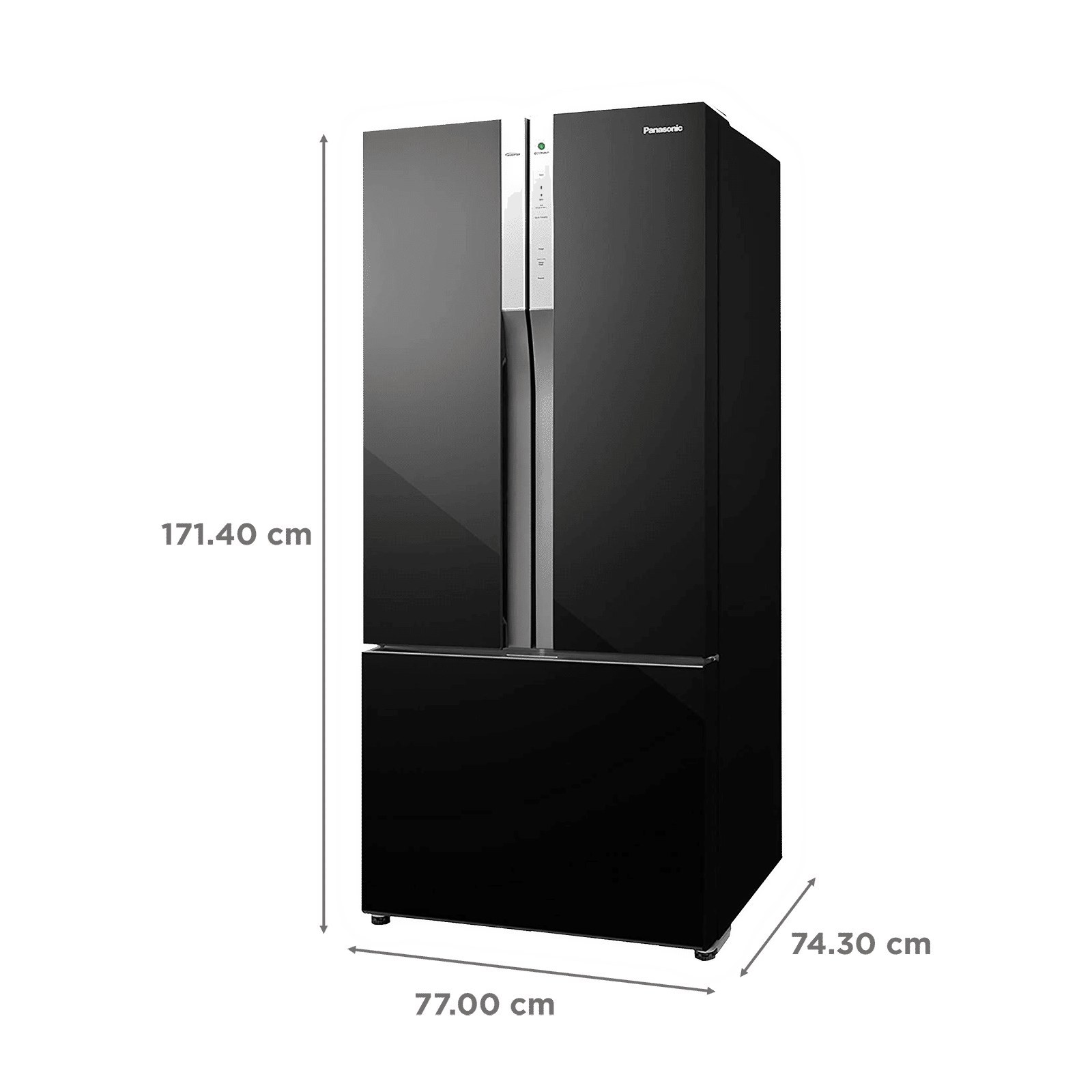 Panasonic 551 Litres 3 Star Frost Free Side by Side Refrigerator with AG Clean Technology (NR-CY550GKXZ, Black)_3