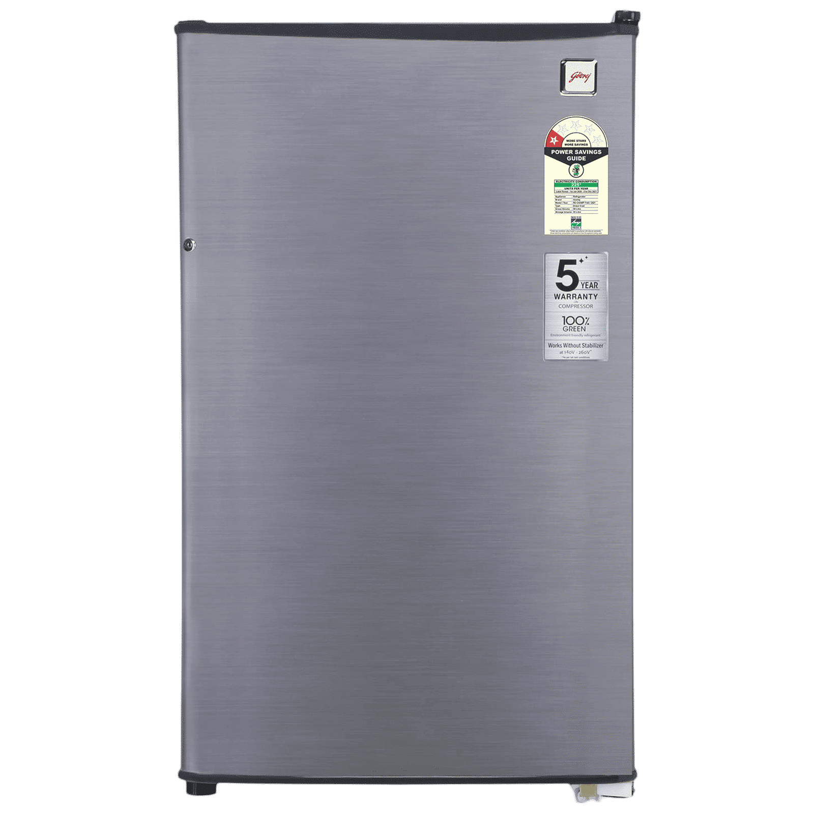 Godrej Champion 99 Liters 1 Star Direct Cool Single Door Refrigerator with Anti Bacterial Technology (RD CHAMP 114A13 WR, Steel Grey)_1
