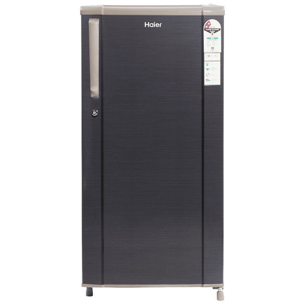 Haier 181 Liters 2 Star Direct Cool Single Door Refrigerator with Stabilizer Free Operation (HED-1812BKS-E, Black Brushline) Haier 181 Liters 2 Star Direct Cool Single Door Refrigerator with Stabilizer Free Operation (HED-1812BKS-E, Black Brushline)_1
