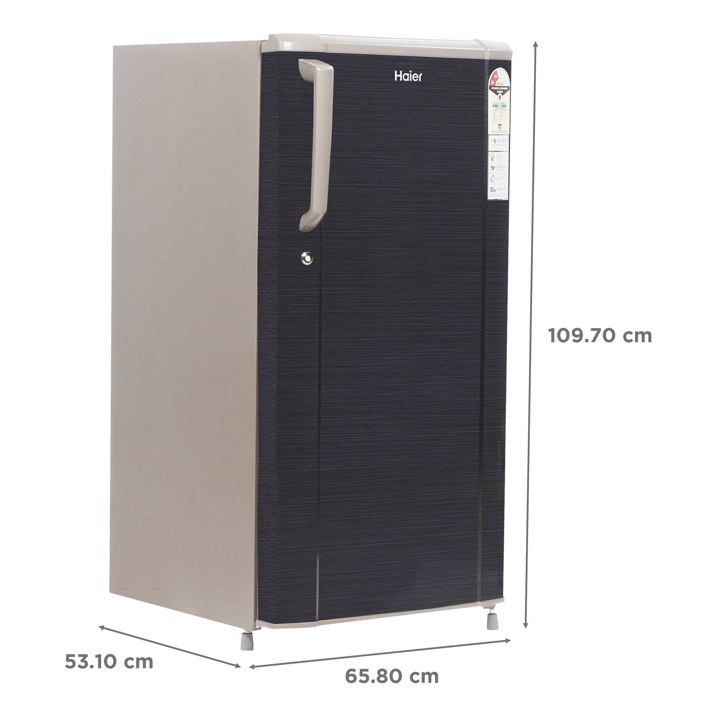 Haier 181 Liters 2 Star Direct Cool Single Door Refrigerator with Stabilizer Free Operation (HED-1812BKS-E, Black Brushline) Haier 181 Liters 2 Star Direct Cool Single Door Refrigerator with Stabilizer Free Operation (HED-1812BKS-E, Black Brushline)_3