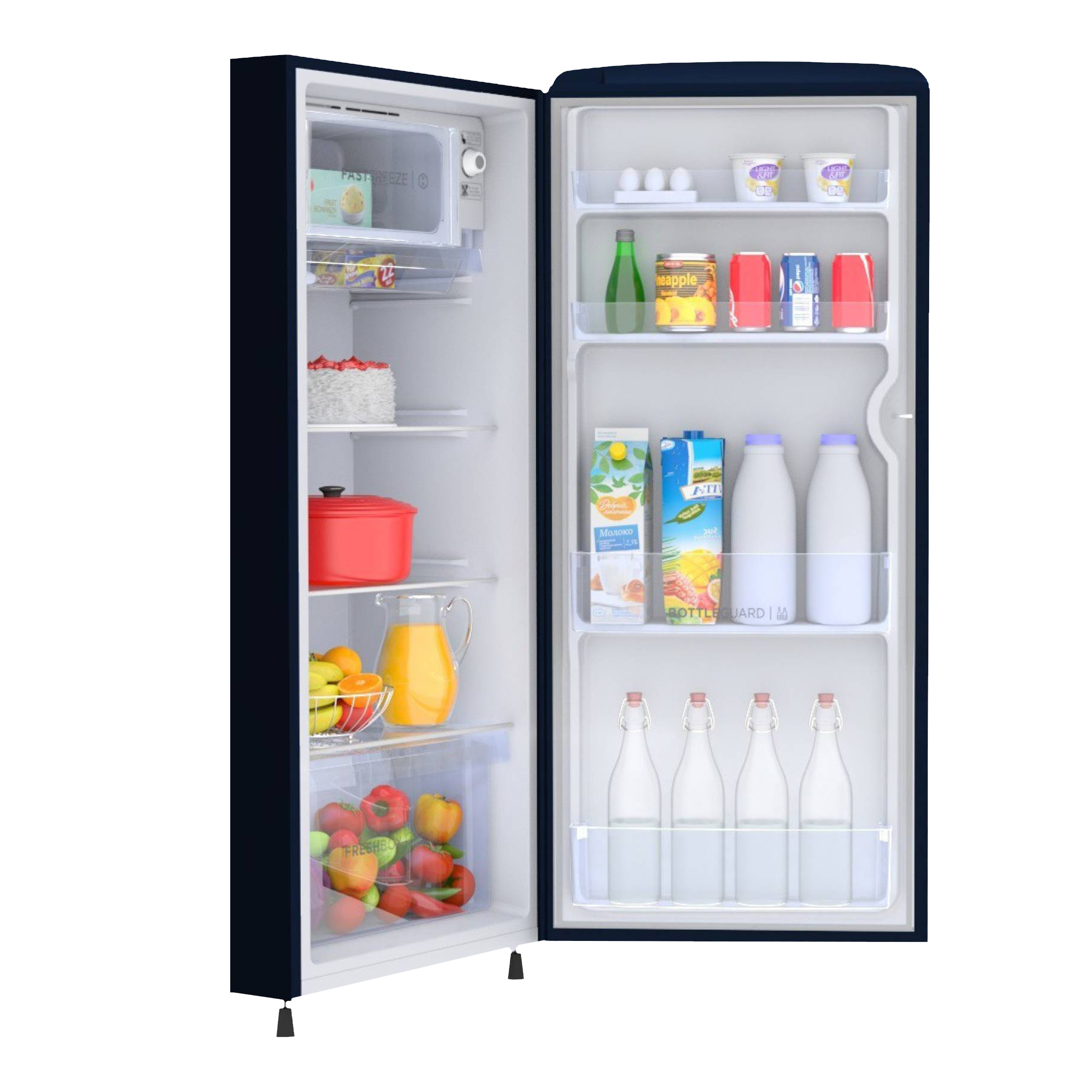 Haier 182 Liters 2 Star Direct Cool Single Door Refrigerator with Stabilizer Free Operation (HED-18BML, Marine Lily)_10