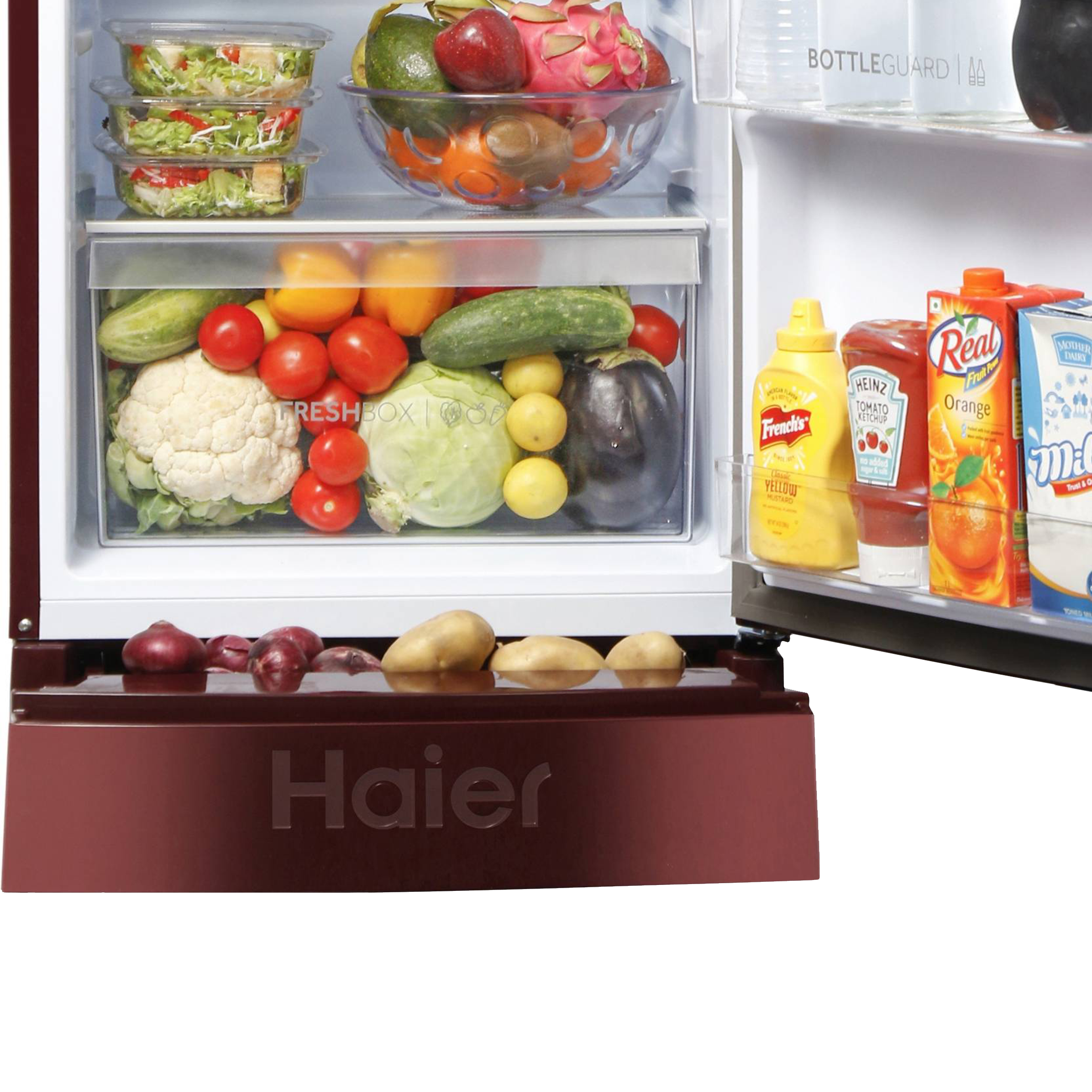 Haier 192 Liters 2 Star Direct Cool Single Door Refrigerator with Stabilizer Free Operation (HED-191TPRP, 185_11