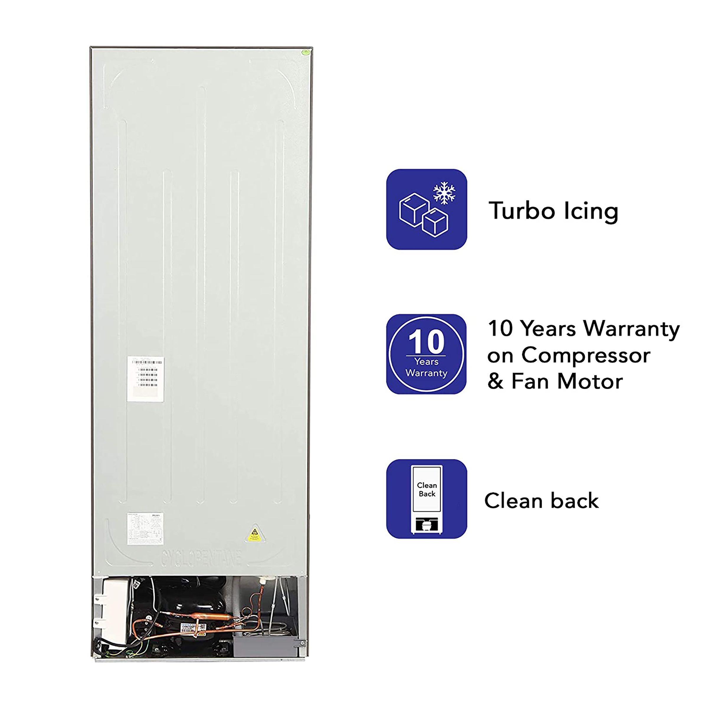 Haier 240 Litres 2 Star Frost Free Double Door Convertible Refrigerator with Turbo Icing Technology (HEF-25TDS, Dazzle Steel) Haier 240 Litres 2 Star Frost Free Double Door Convertible Refrigerator with Turbo Icing Technology (HEF-25TDS, Dazzle Steel)_20