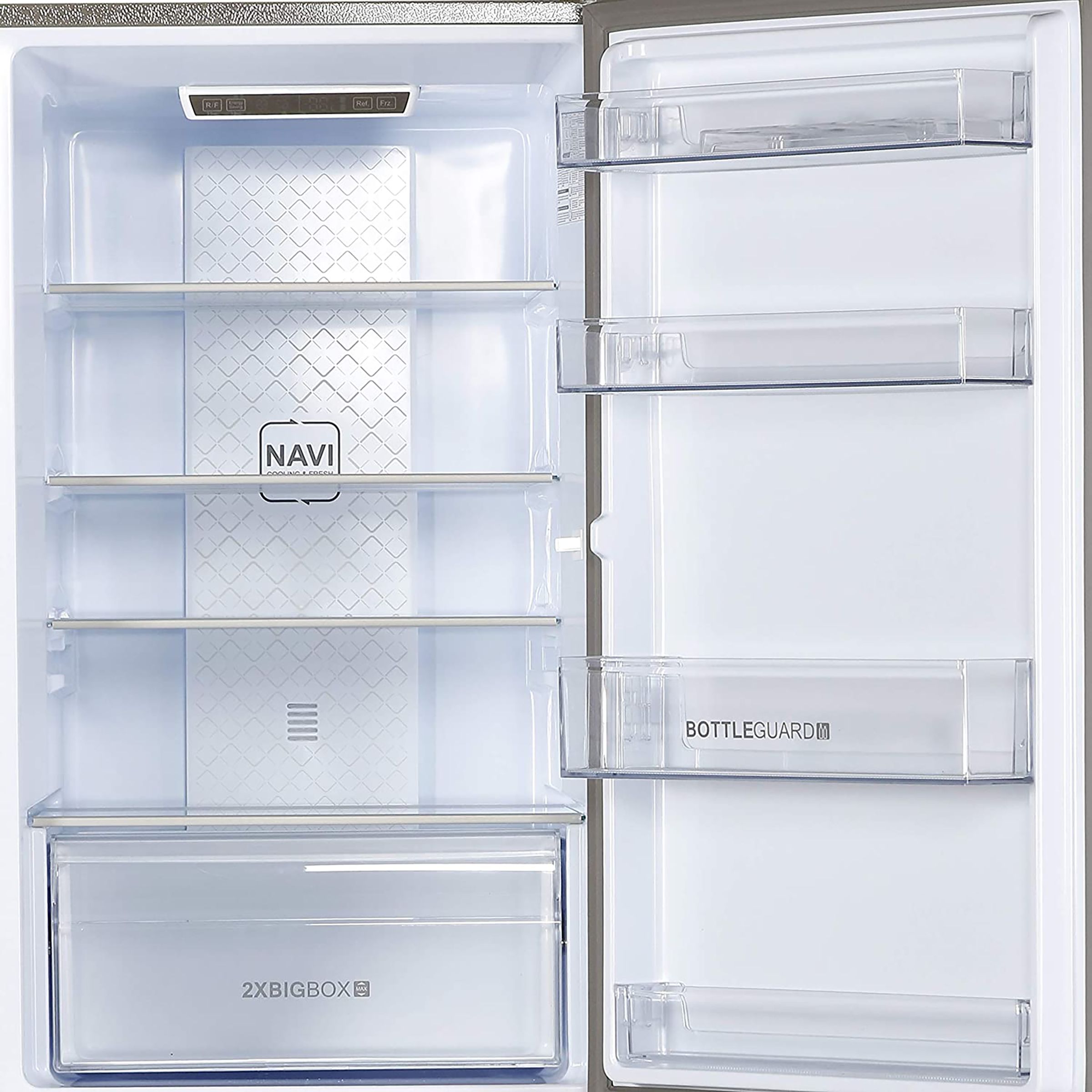 Haier 256 Litres 2 Star Frost Free Double Door Bottom Mount Convertible Refrigerator with Turbo Icing Technology (HEB-25TGS, Moon Silver)_14