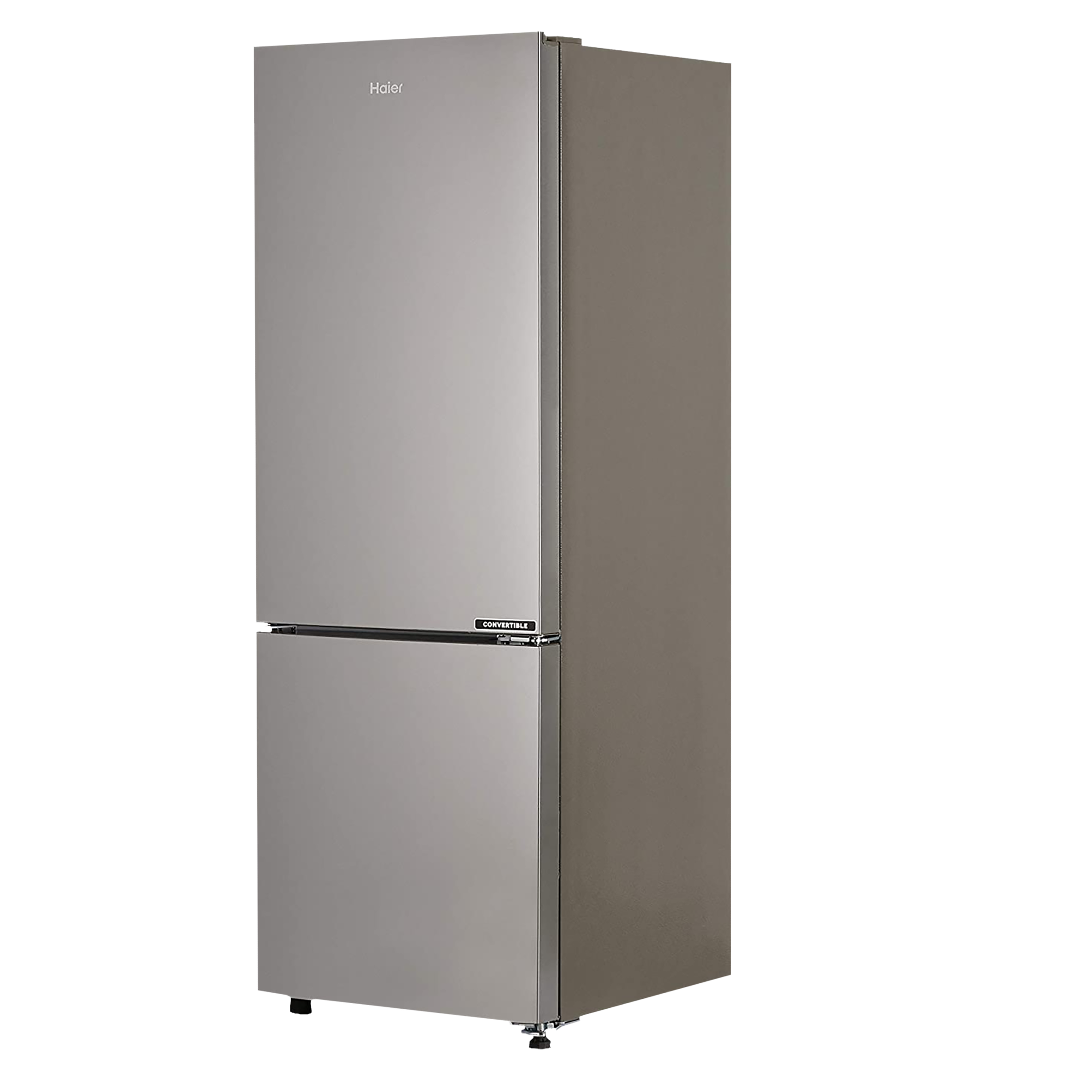 Haier 256 Litres 2 Star Frost Free Double Door Bottom Mount Convertible Refrigerator with Turbo Icing Technology (HEB-25TGS, Moon Silver)_4