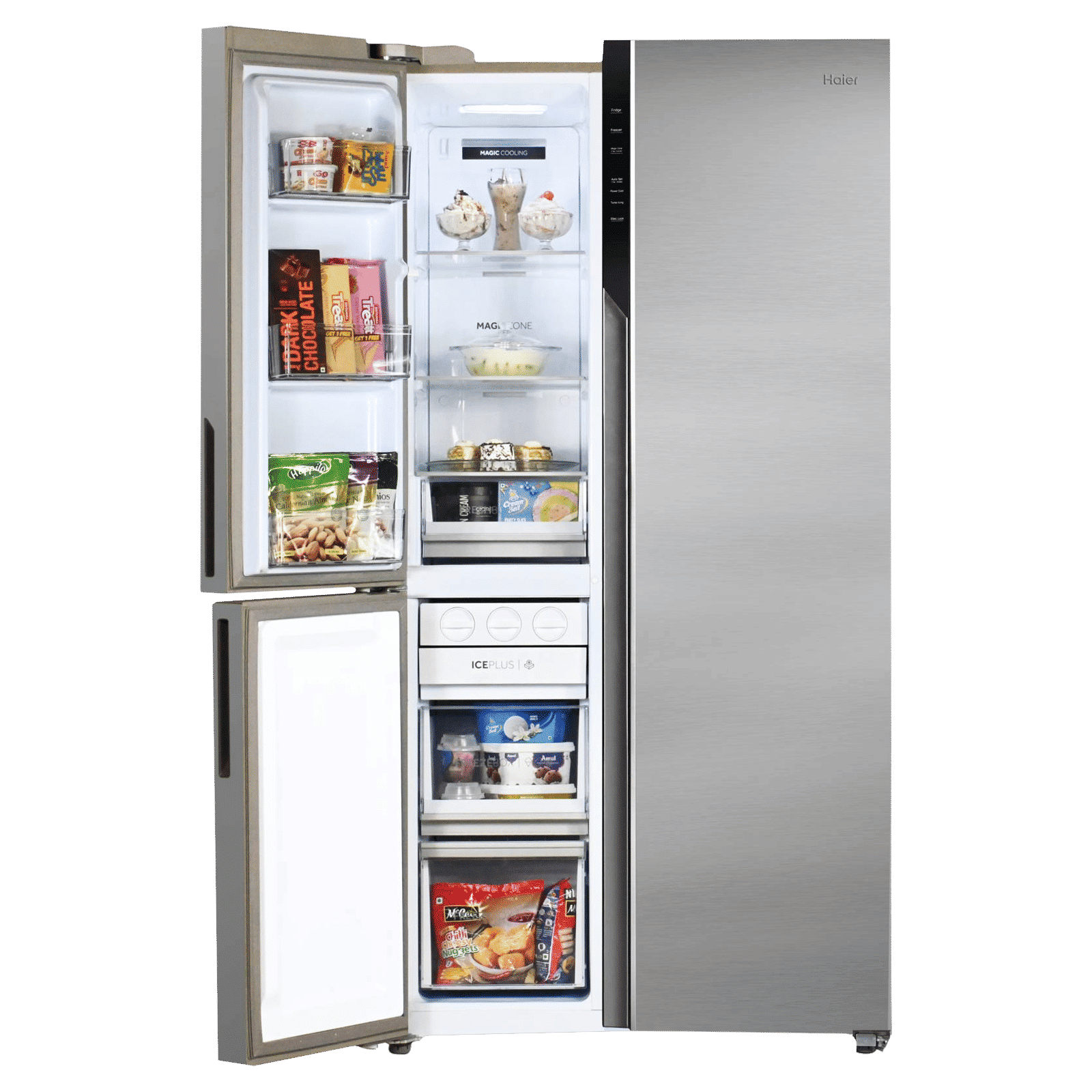 Haier 628 Litres Frost Free Side by Side Door Smart Wifi Enabled Refrigerator with Convertible Magic Zone (HRT-628PMGU1, Mirror Glass) Haier 628 Litres Frost Free Side by Side Door Smart Wifi Enabled Refrigerator with Convertible Magic Zone (HRT-628PMGU1, Mirror Glass)_12