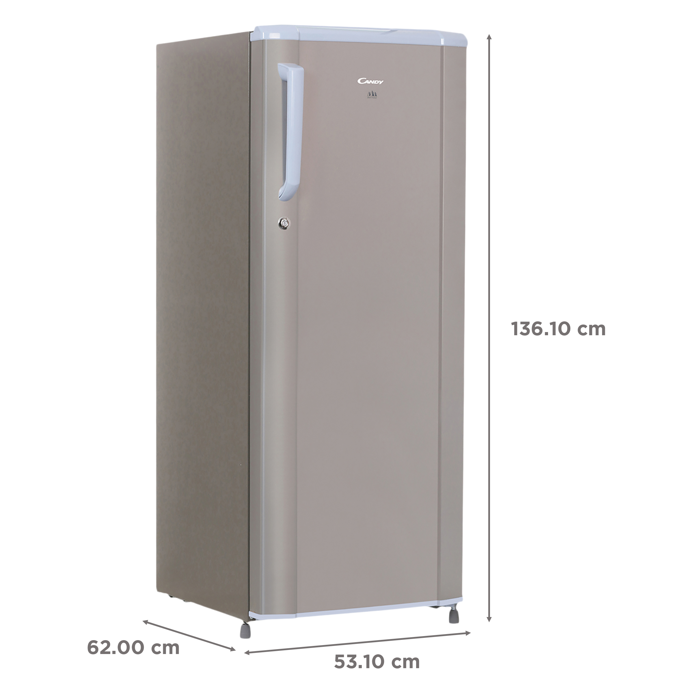 Candy 225 Liters 2 Star Direct Cool Single Door Refrigerator with Turbo Icing Technology (CSD2252MS, Moon Silver) Candy 225 Liters 2 Star Direct Cool Single Door Refrigerator with Turbo Icing Technology (CSD2252MS, Moon Silver)_3
