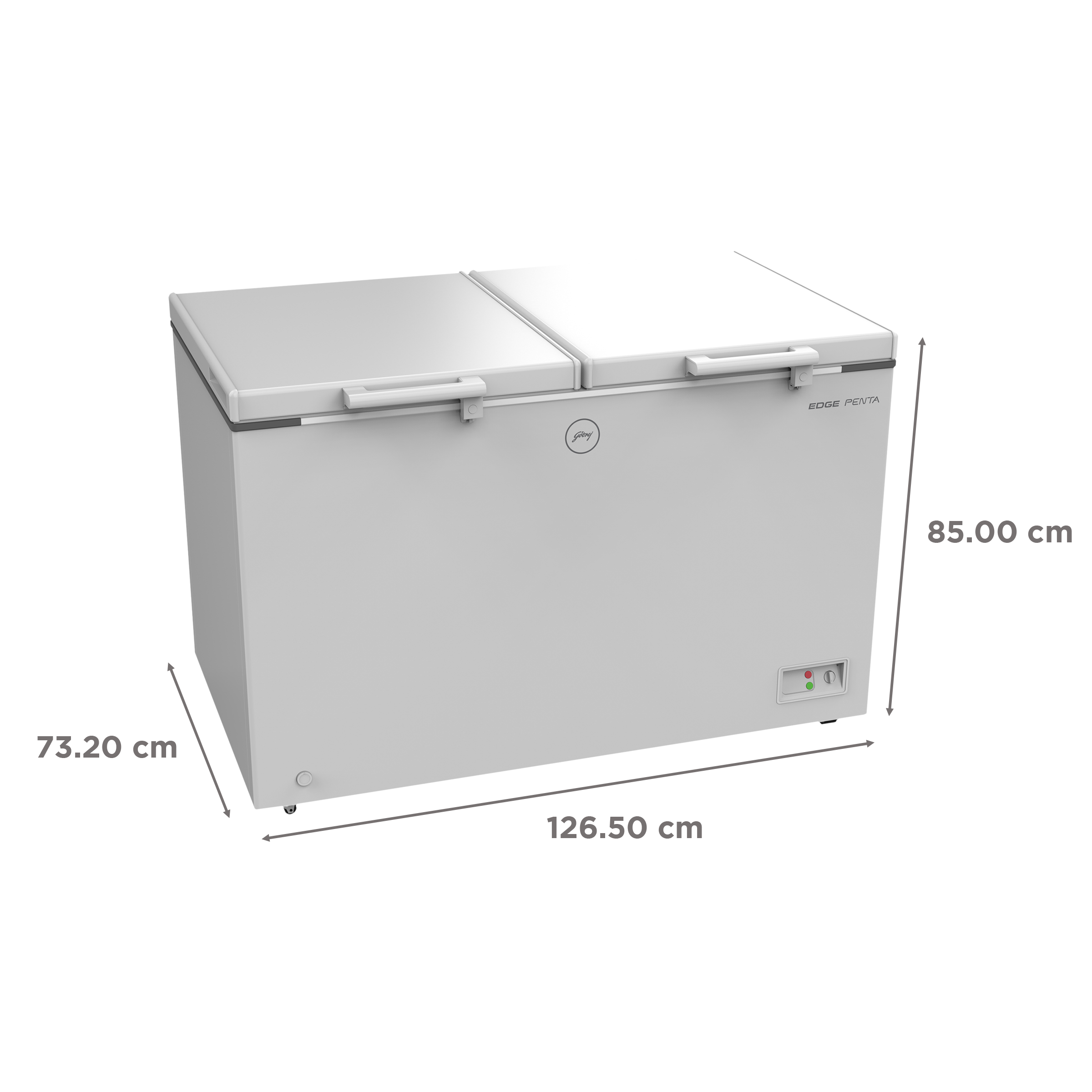 Godrej Edge Penta 425 Litres 3 Star Double Door Deep Freezer (PentaCool Technology, DH EPenta 425C 31C, Royal White)_3