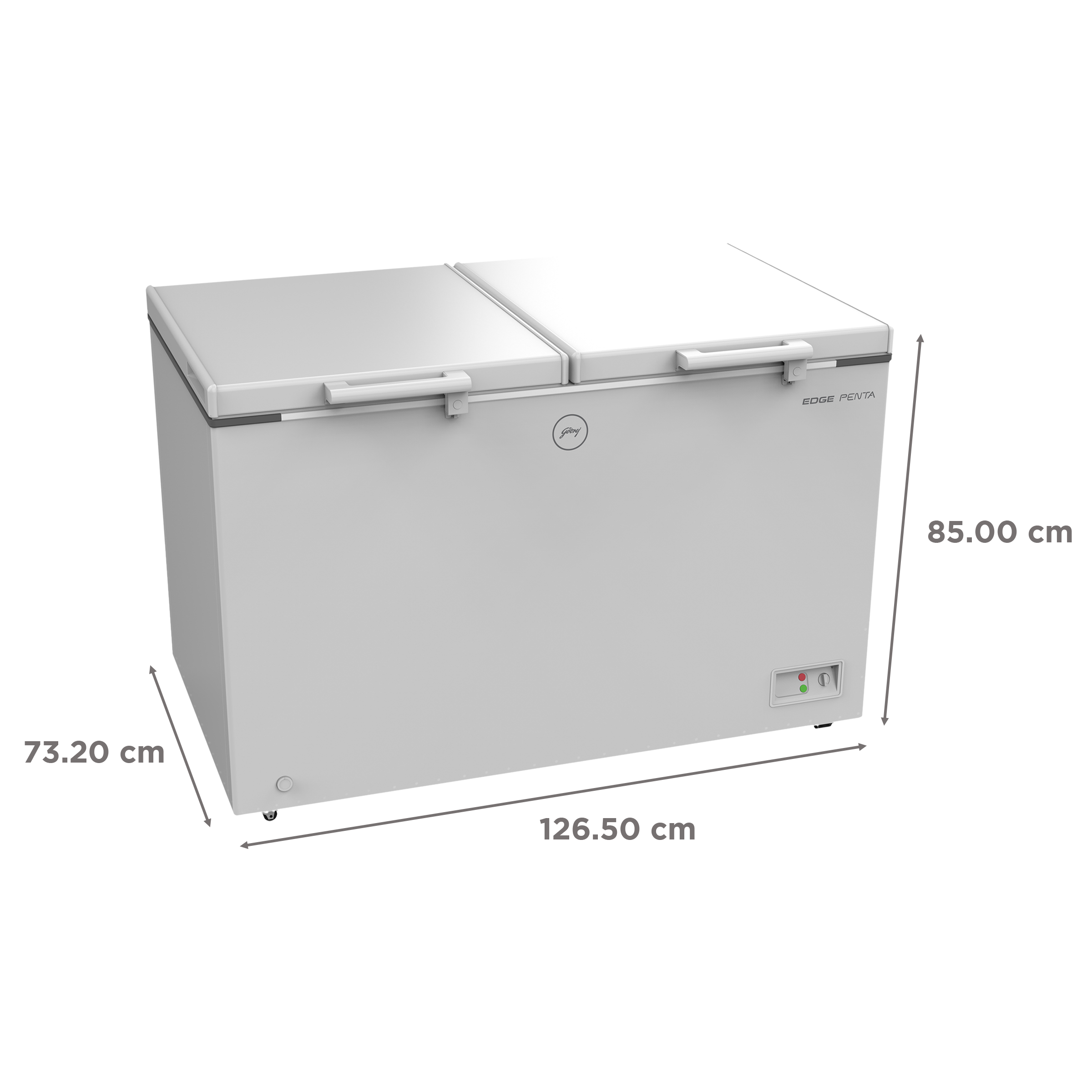 Godrej Edge Penta 425 Litres 3 Star Double Door Deep Freezer (ZOP Technology, DH EPenta 425C 31C, Royal White) Godrej Edge Penta 425 Litres 3 Star Double Door Deep Freezer (ZOP Technology, DH EPenta 425C 31C, Royal White)_3