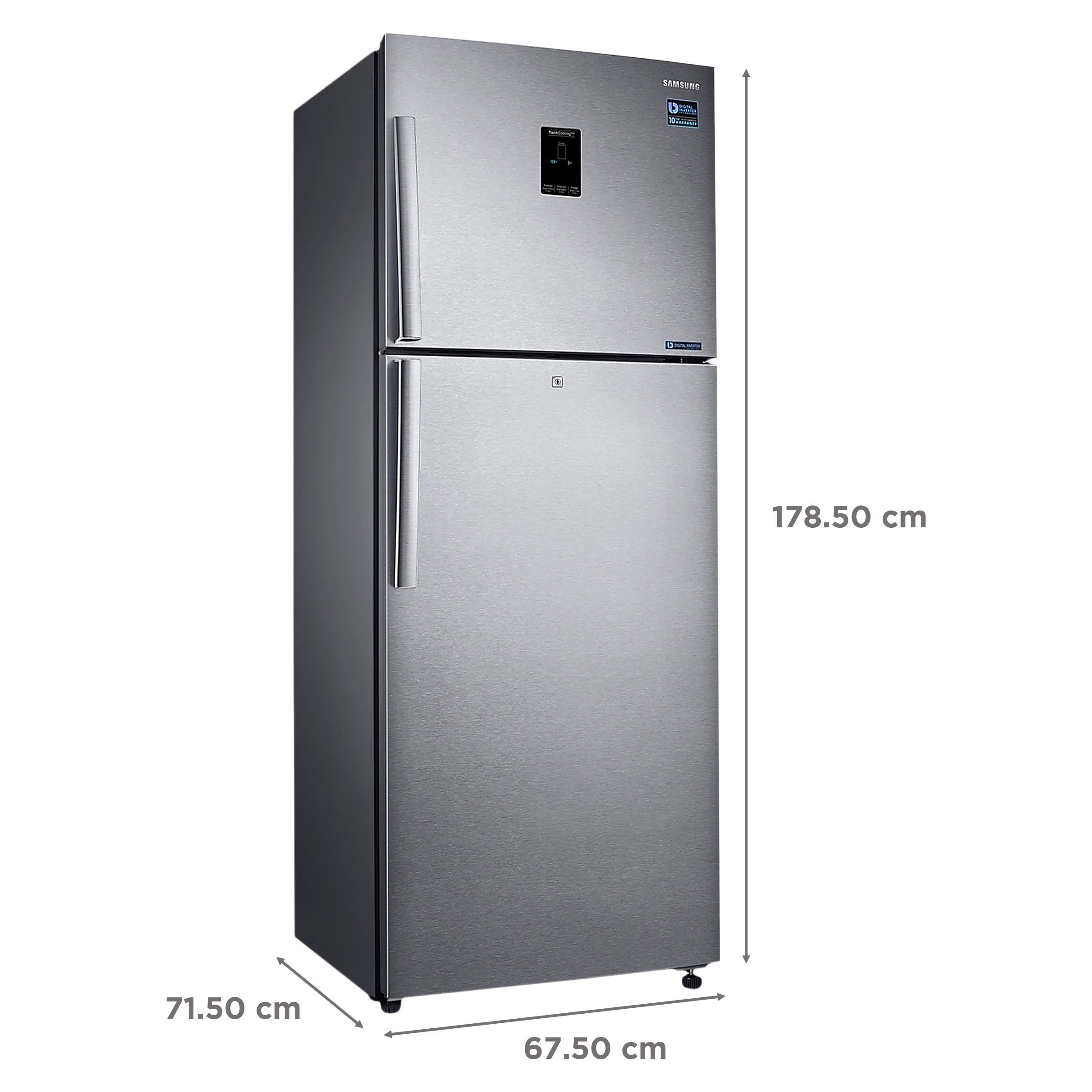 SAMSUNG 415 Litres 2 Star Frost Free Double Door Convertible Refrigerator with Twin Cooling Plus Technology (RT42B5468SL/TL, Real Stainless)_3