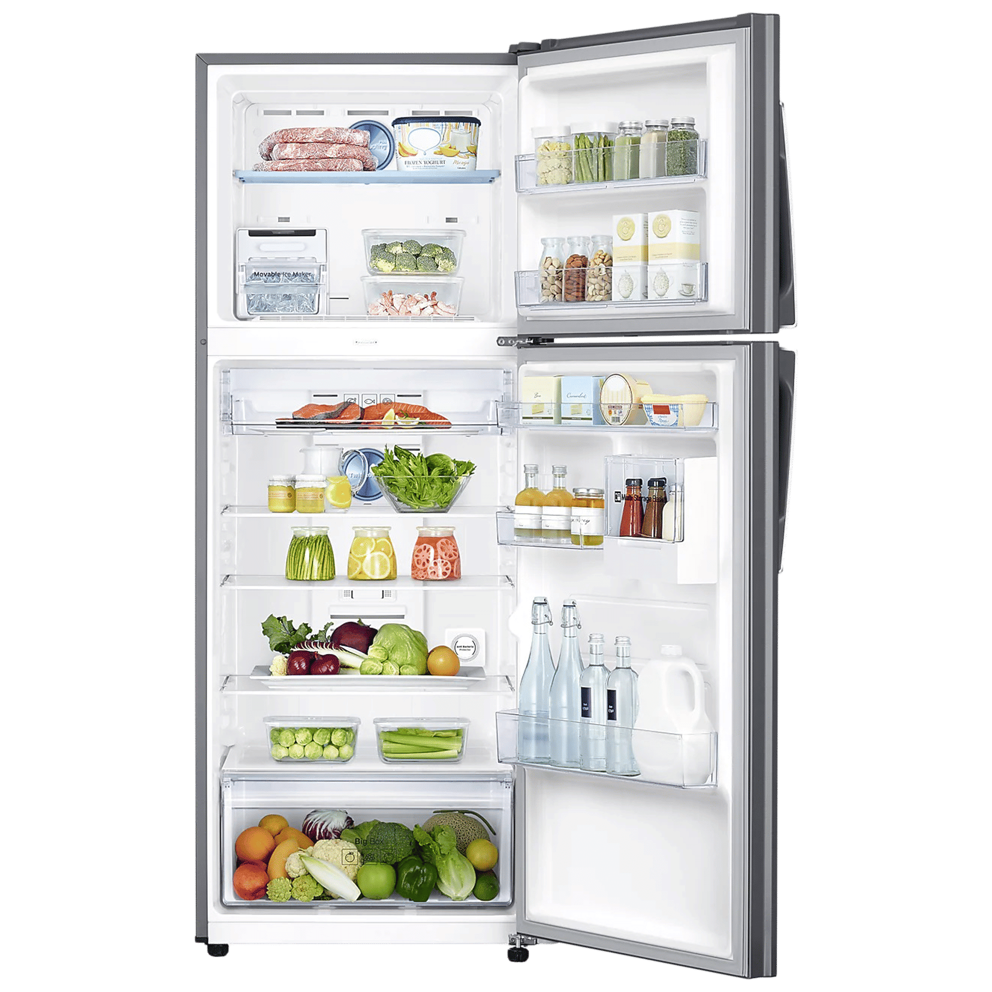 SAMSUNG 415 Litres 2 Star Frost Free Double Door Convertible Refrigerator with Twin Cooling Plus Technology (RT42B5468SL/TL, Real Stainless)_5