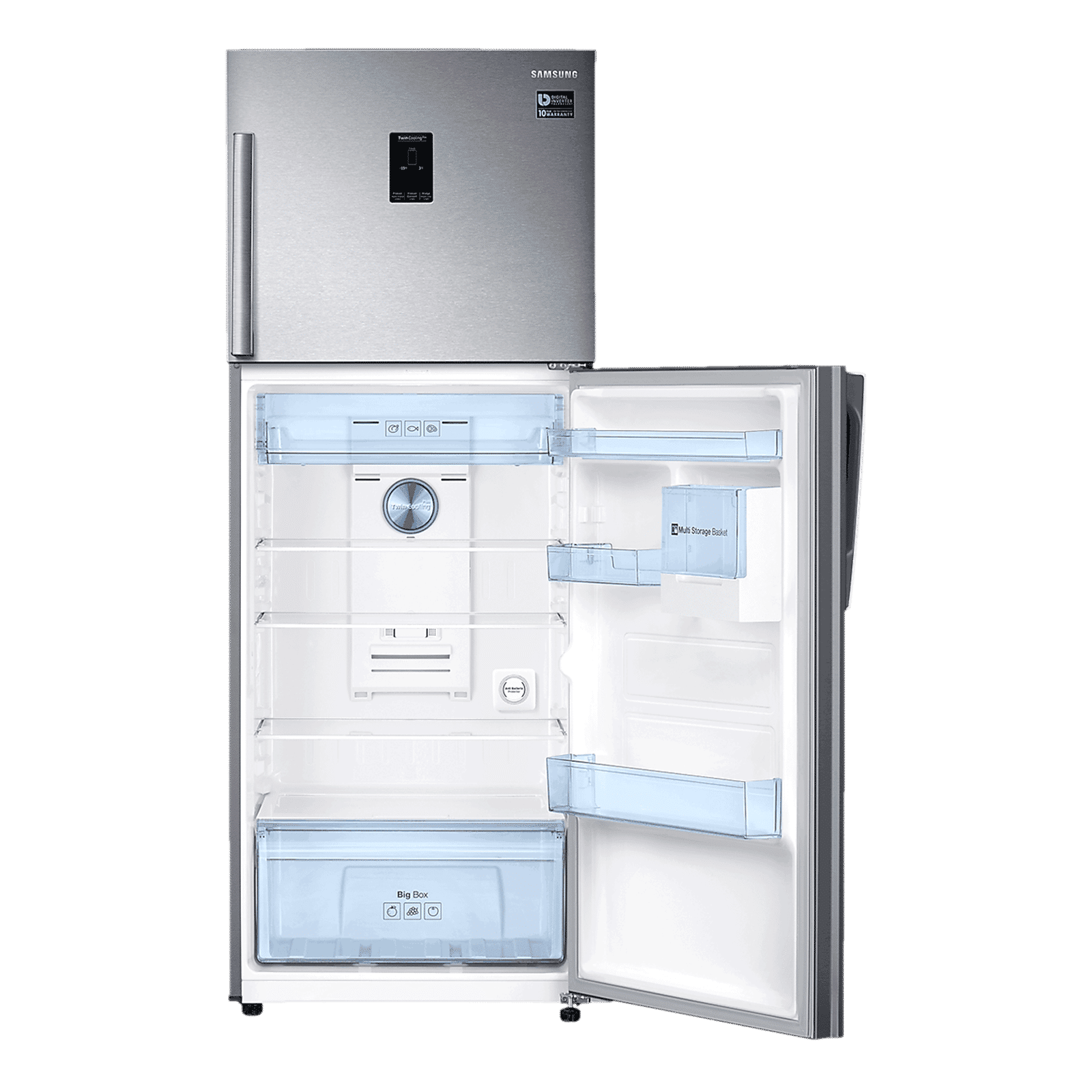 SAMSUNG 415 Litres 2 Star Frost Free Double Door Convertible Refrigerator with Twin Cooling Plus Technology (RT42B5468SL/TL, Real Stainless)_7
