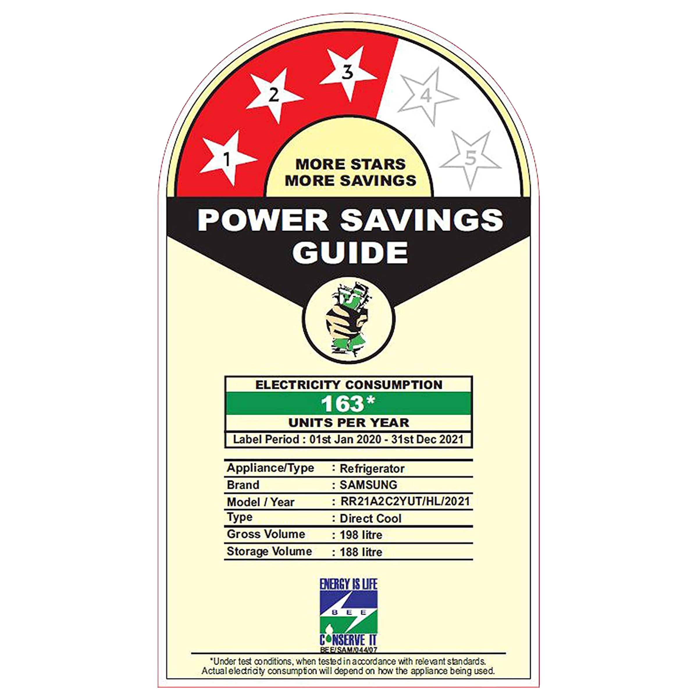 SAMSUNG 198 Liters 3 Star Direct Cool Single Door Refrigerator with Stabilizer Free Operation (RR21A2C2YUT/HL, Pebble Blue) SAMSUNG 198 Liters 3 Star Direct Cool Single Door Refrigerator with Stabilizer Free Operation (RR21A2C2YUT/HL, Pebble Blue)_9