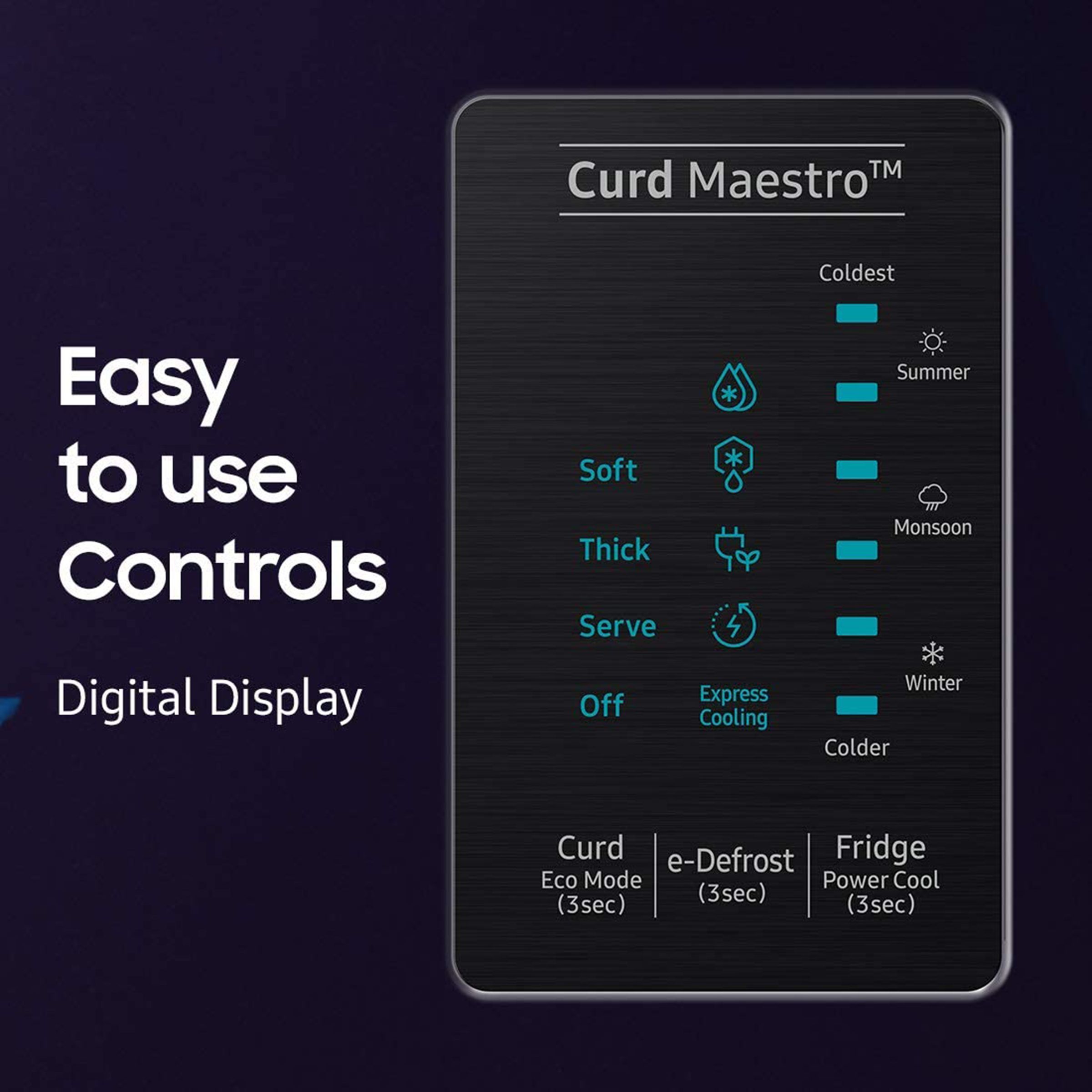 SAMSUNG 192 Liters 4 Star Direct Cool Single Door Refrigerator with Curd Maestro (RR21A2M2XUZ/HL, Midnight Blossom Blue) SAMSUNG 192 Liters 4 Star Direct Cool Single Door Refrigerator with Curd Maestro (RR21A2M2XUZ/HL, Midnight Blossom Blue)_12