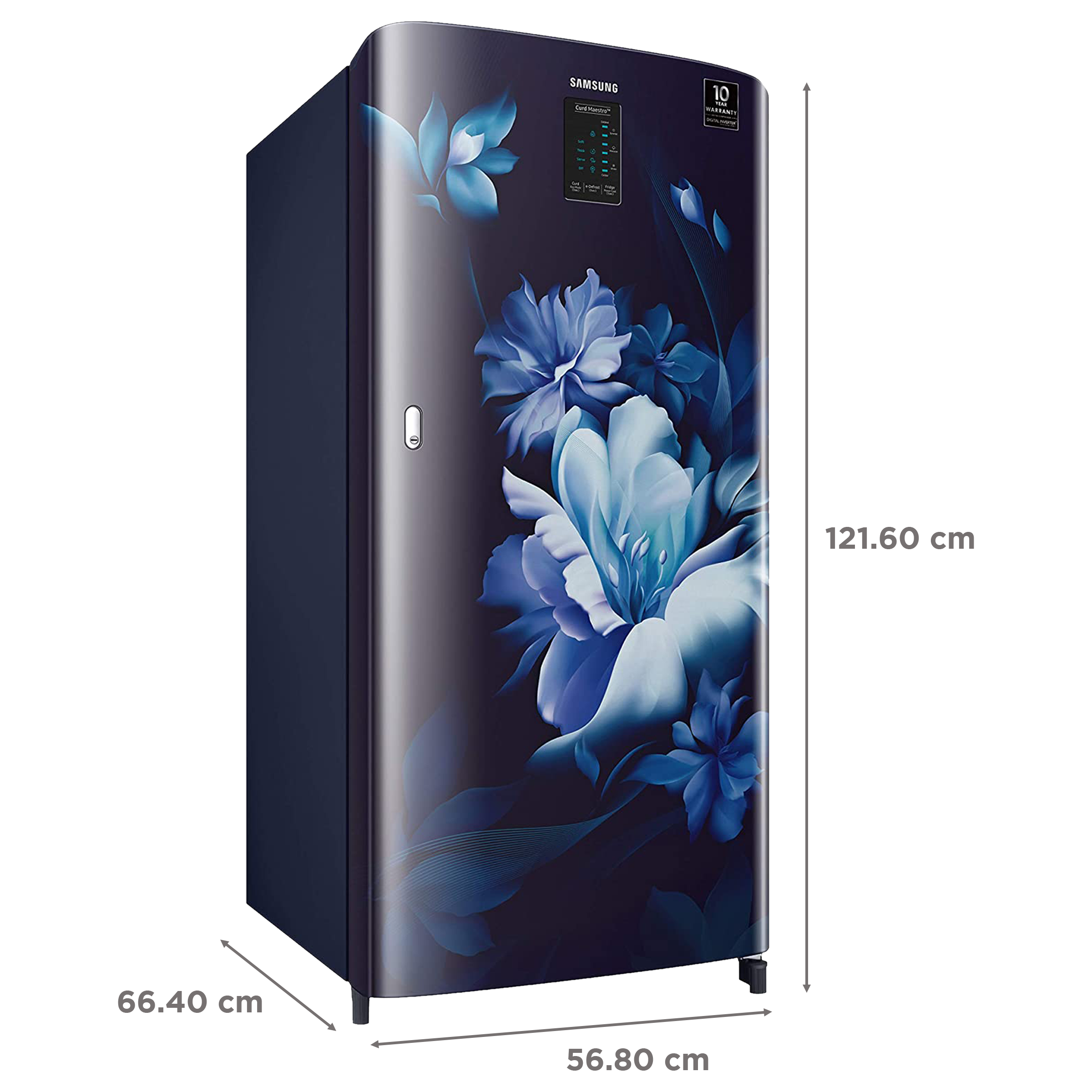 SAMSUNG 192 Liters 4 Star Direct Cool Single Door Refrigerator with Curd Maestro (RR21A2M2XUZ/HL, Midnight Blossom Blue) SAMSUNG 192 Liters 4 Star Direct Cool Single Door Refrigerator with Curd Maestro (RR21A2M2XUZ/HL, Midnight Blossom Blue)_3