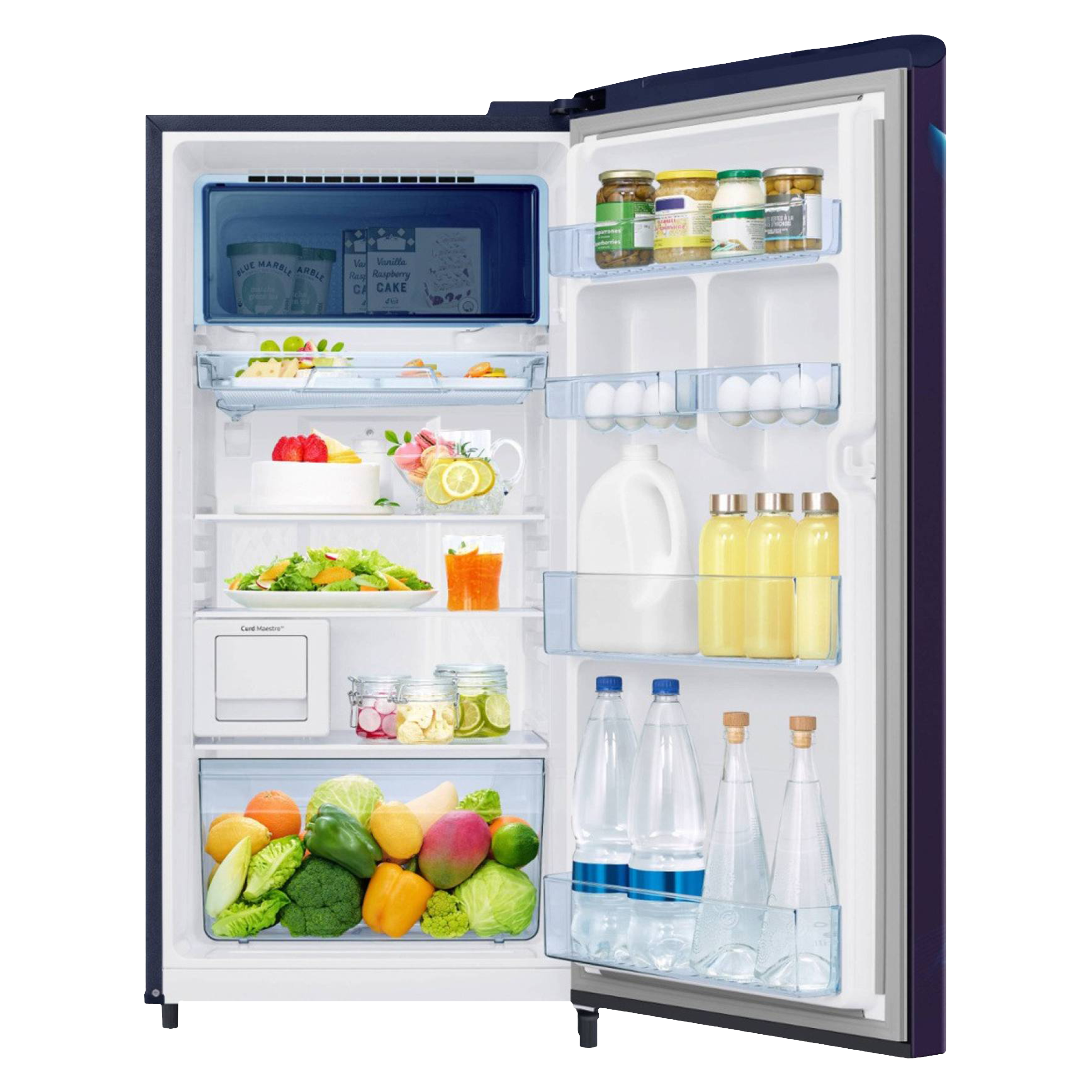 SAMSUNG 192 Liters 4 Star Direct Cool Single Door Refrigerator with Curd Maestro (RR21A2M2XUZ/HL, Midnight Blossom Blue) SAMSUNG 192 Liters 4 Star Direct Cool Single Door Refrigerator with Curd Maestro (RR21A2M2XUZ/HL, Midnight Blossom Blue)_5