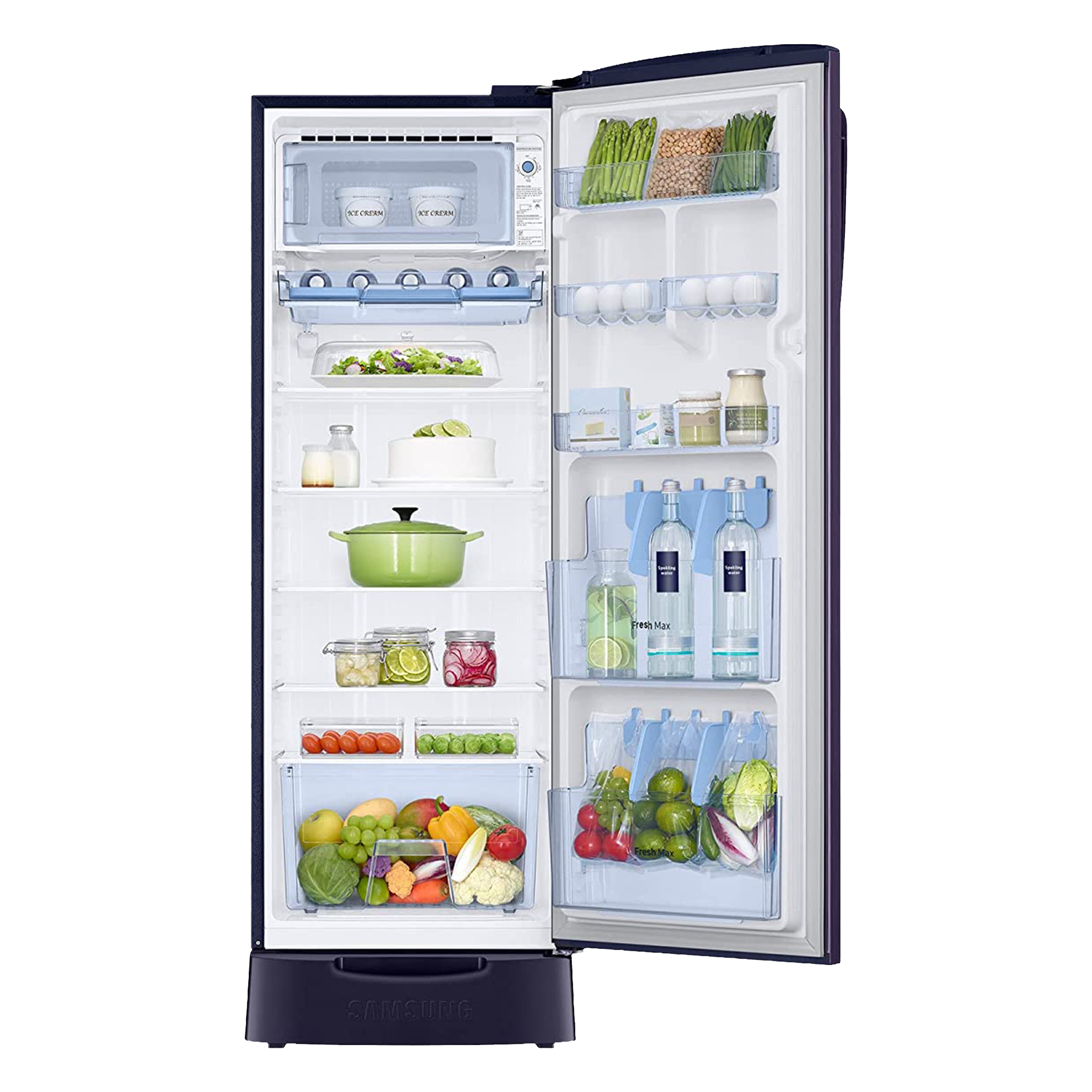 SAMSUNG 255 Liters 3 Star Direct Cool Single Door Refrigerator with Runs on Solar Energy (RR26T389YUT/HL, Pebble Blue)_4