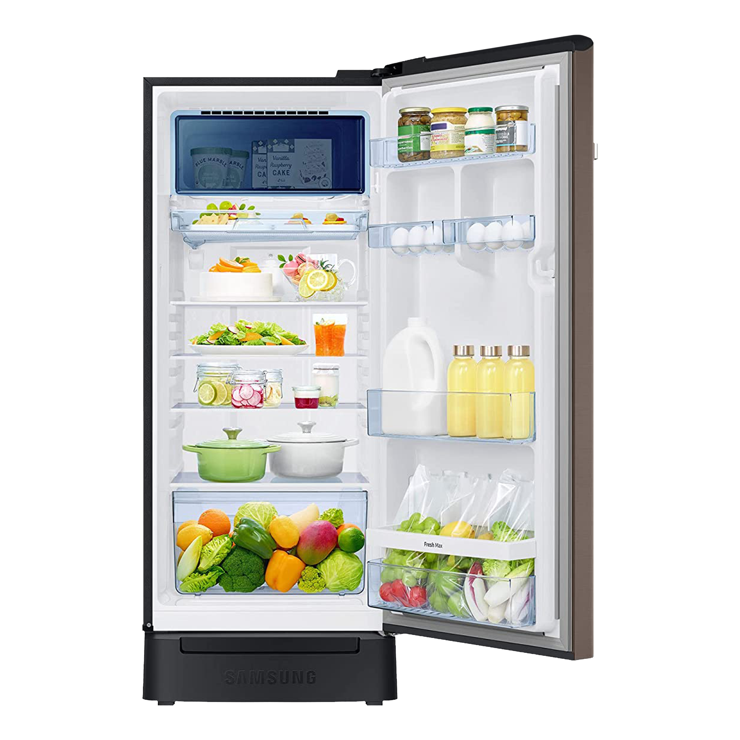SAMSUNG 225 Liters 5 Star Direct Cool Single Door Refrigerator with Stabilizer Free Operation (RR23A2F3WDX/HL, Luxe Brown) SAMSUNG 225 Liters 5 Star Direct Cool Single Door Refrigerator with Stabilizer Free Operation (RR23A2F3WDX/HL, Luxe Brown)_4