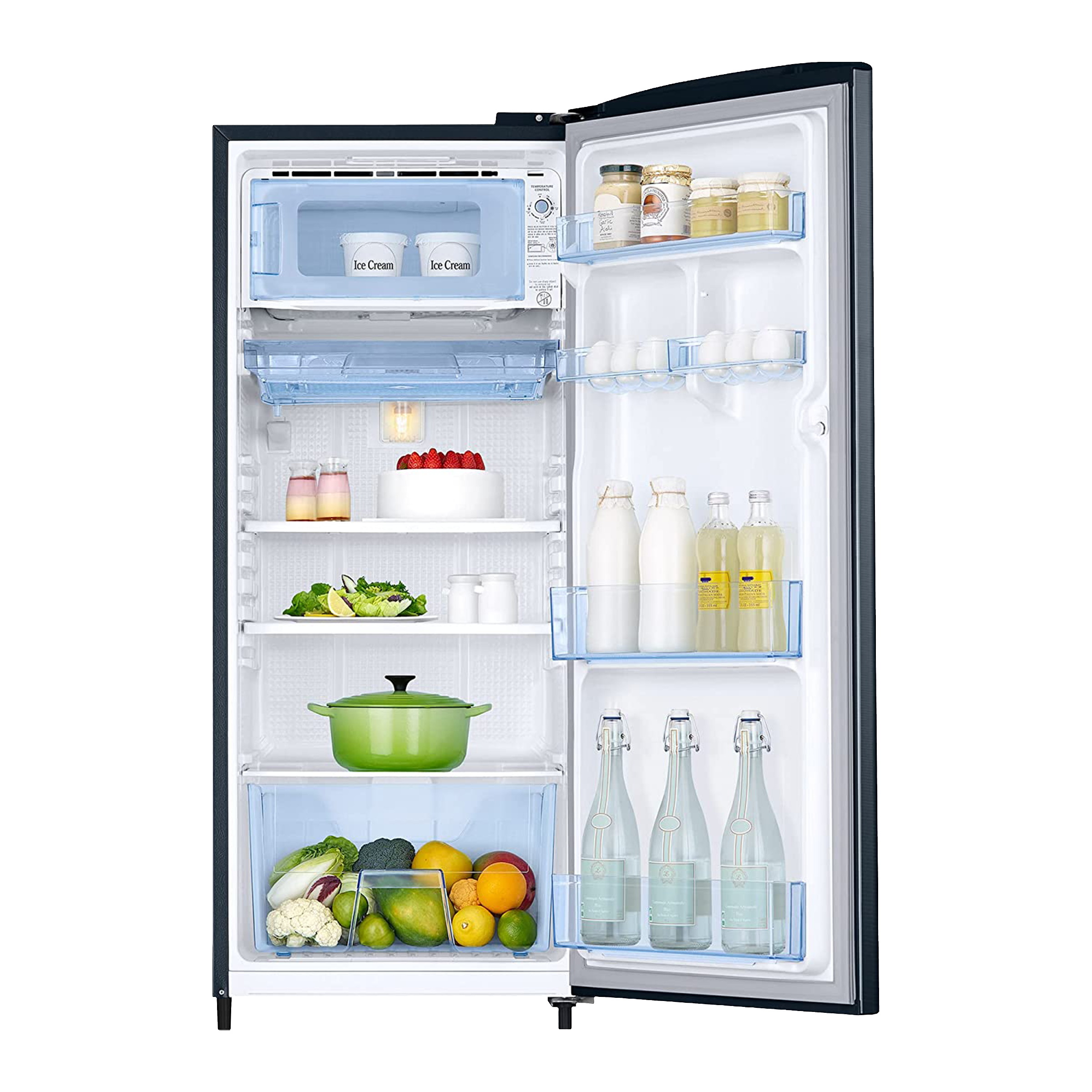 SAMSUNG 192 Liters 3 Star Direct Cool Single Door Refrigerator with Anti-Bacteria Gasket (RR20A1Y2YU8/HL, Blooming Saffron Red)_5