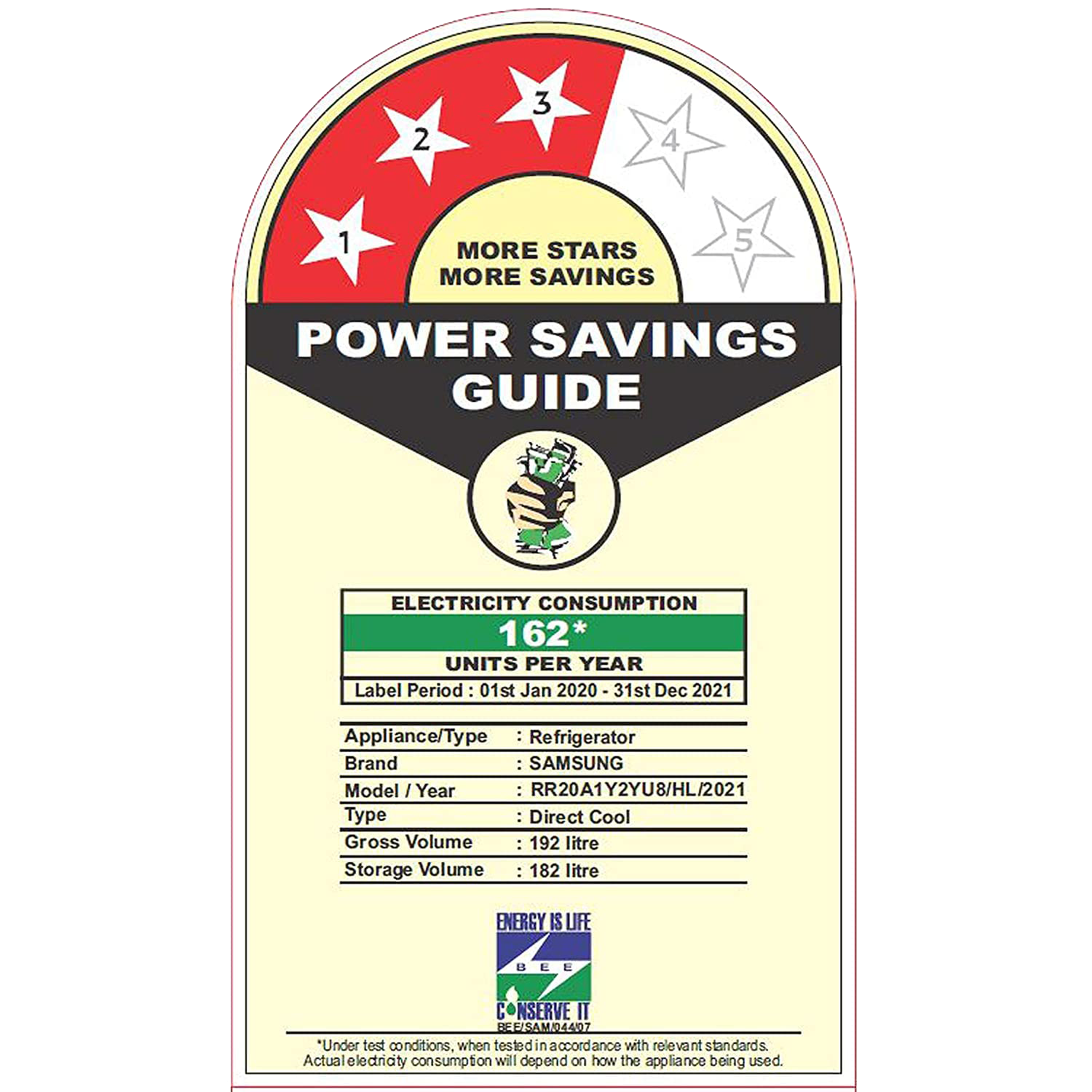 SAMSUNG 192 Liters 3 Star Direct Cool Single Door Refrigerator with Anti-Bacteria Gasket (RR20A1Y2YU8/HL, Blooming Saffron Red)_8