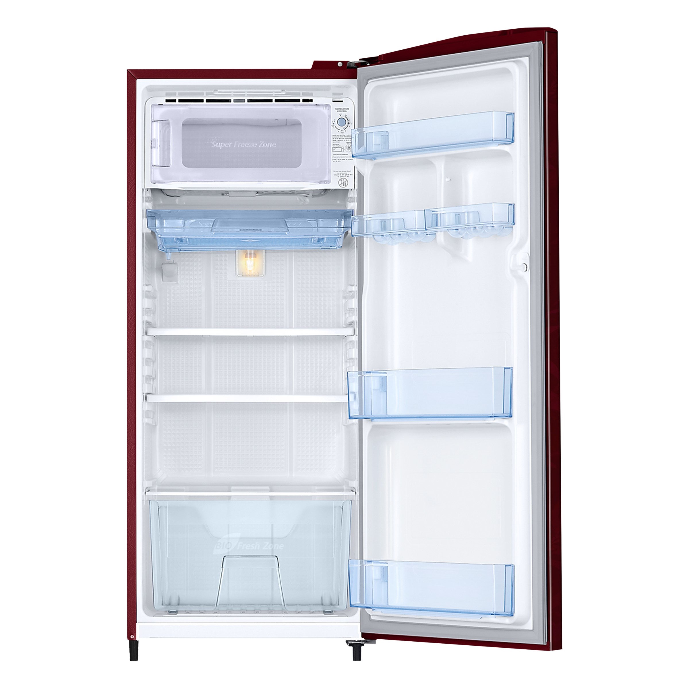 SAMSUNG 192 Liters 2 Star Direct Cool Single Door Refrigerator with Anti-Bacteria Gasket (RR19A2Y2B6R/NL, Mystic Overlay Red)_6