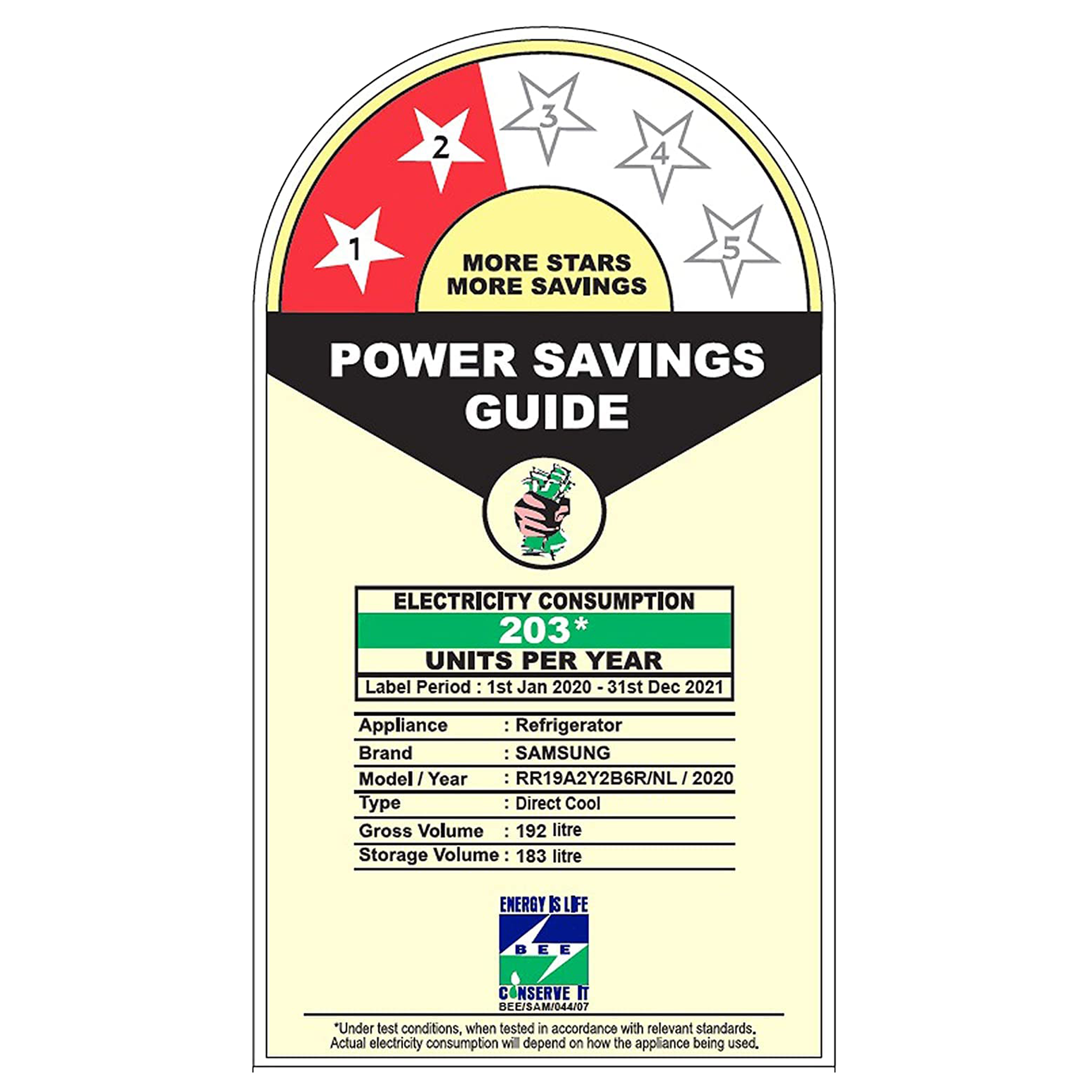 SAMSUNG 192 Liters 2 Star Direct Cool Single Door Refrigerator with Anti-Bacteria Gasket (RR19A2Y2B6R/NL, Mystic Overlay Red)_8