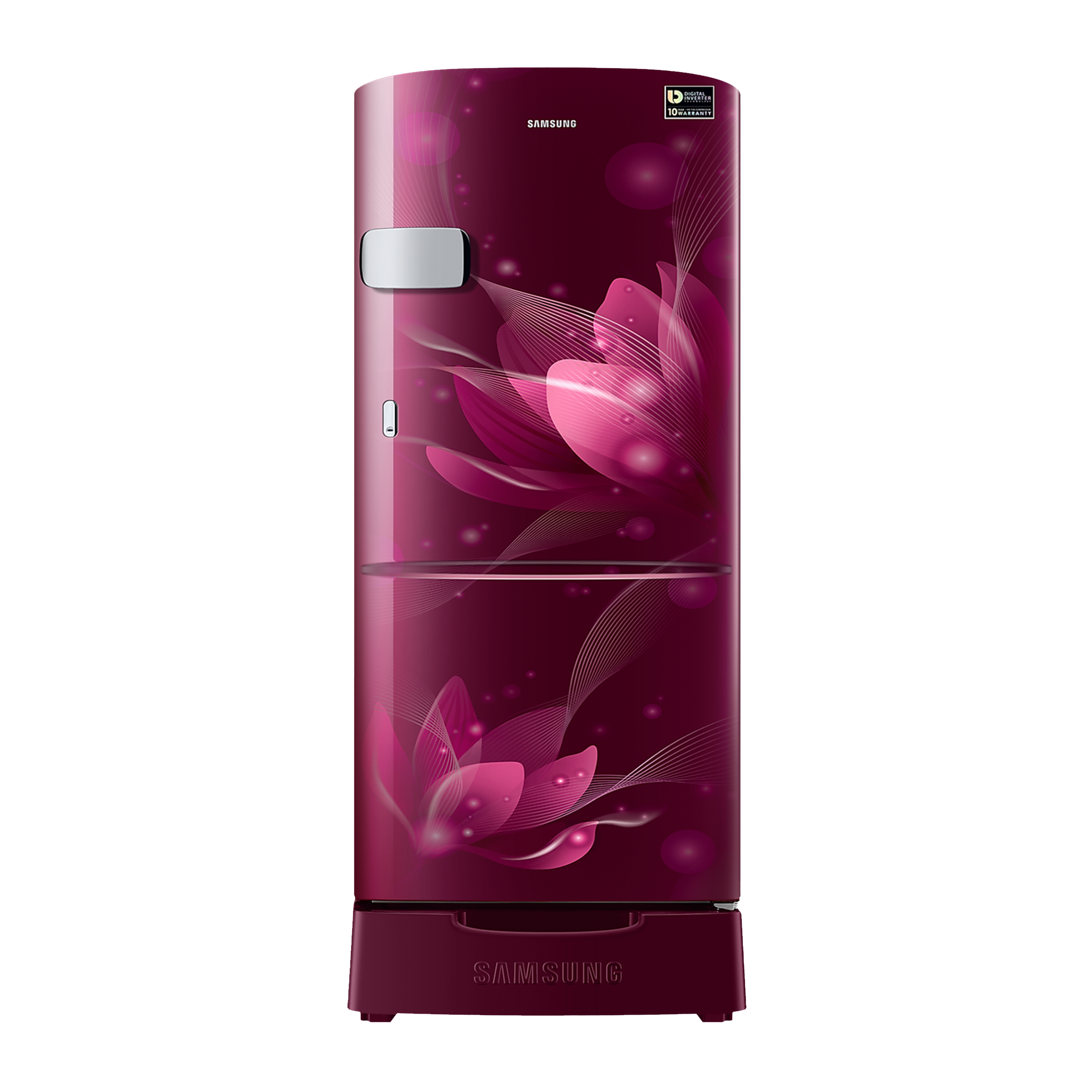 SAMSUNG 192 Liters 3 Star Direct Cool Single Door Refrigerator with Anti-Bacteria Gasket (RR20A1Z2YR8/HL, Blooming Saffron Red)_1
