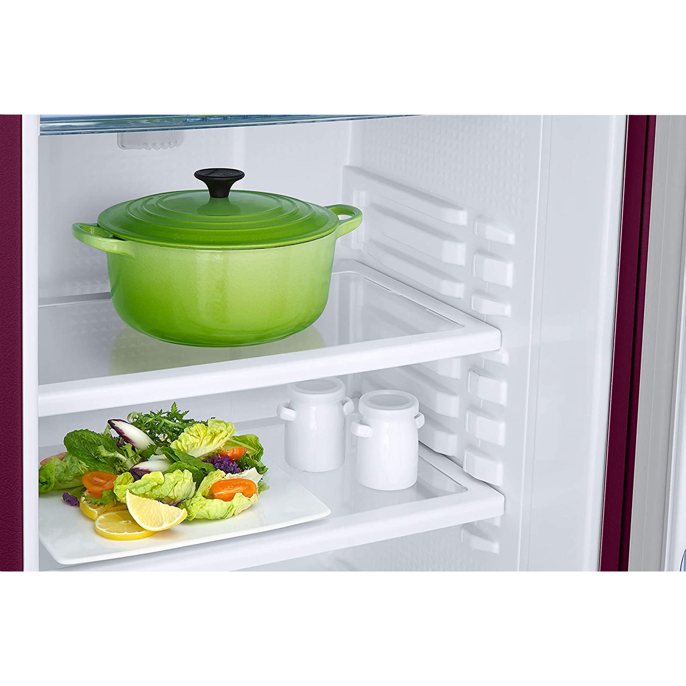 SAMSUNG 192 Liters 3 Star Direct Cool Single Door Refrigerator with Anti-Bacteria Gasket (RR20A1Z2YR8/HL, Blooming Saffron Red)_7