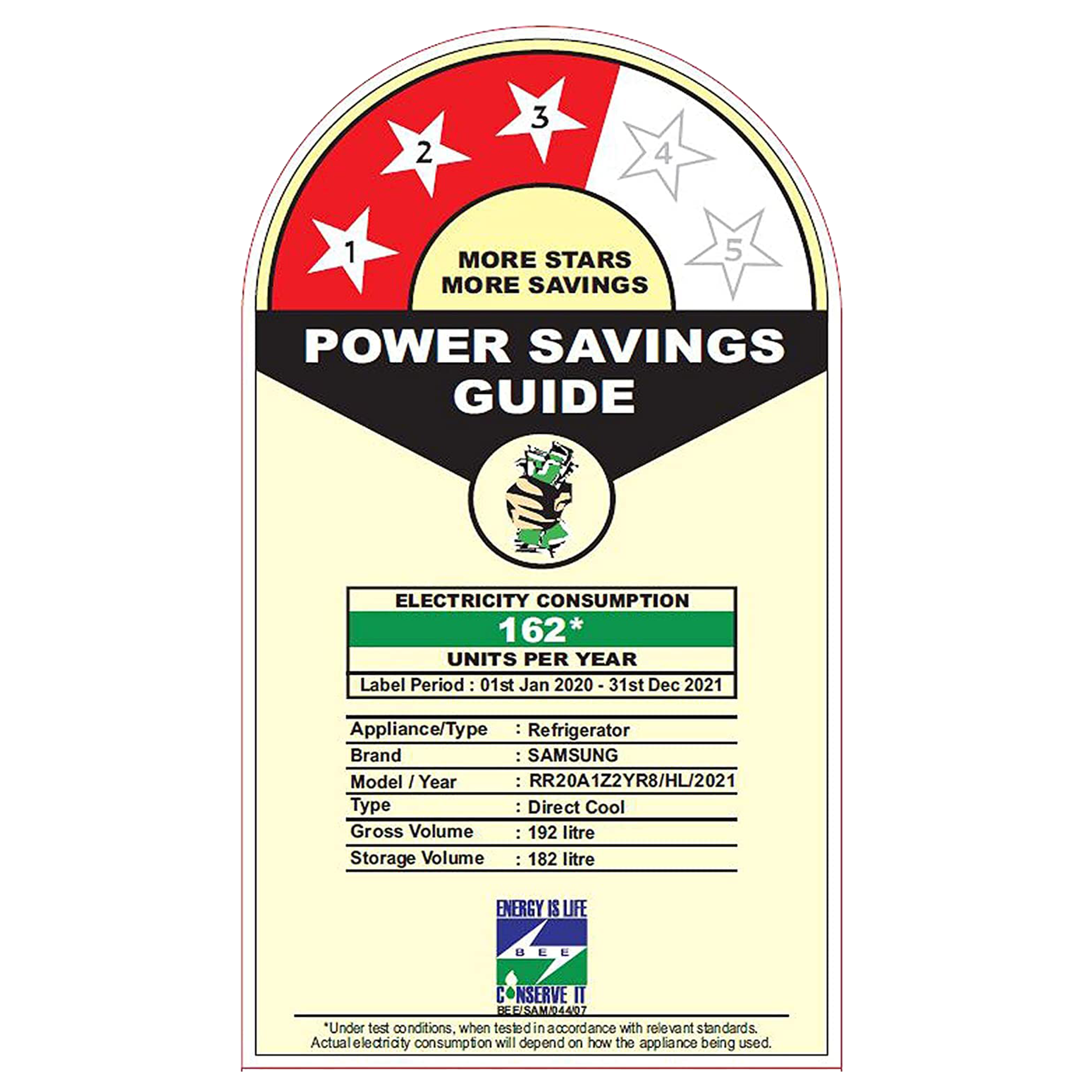 SAMSUNG 192 Liters 3 Star Direct Cool Single Door Refrigerator with Anti-Bacteria Gasket (RR20A1Z2YR8/HL, Blooming Saffron Red)_6