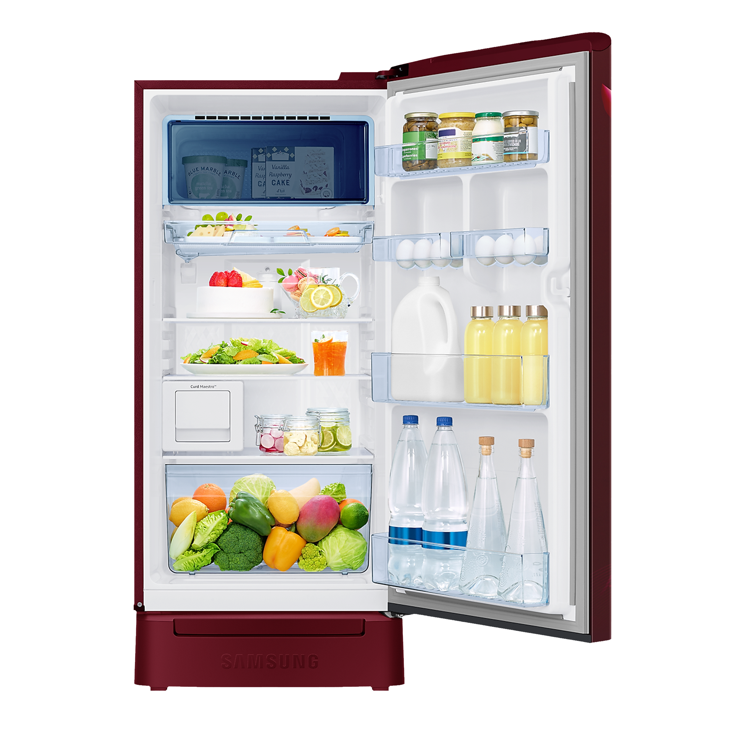 SAMSUNG 192 Liters 4 Star Direct Cool Single Door Refrigerator with Stabilizer Free Operation (RR21A2N2XRZ/HL, Midnight Blossom Red) SAMSUNG 192 Liters 4 Star Direct Cool Single Door Refrigerator with Stabilizer Free Operation (RR21A2N2XRZ/HL, Midnight Blossom Red)_5
