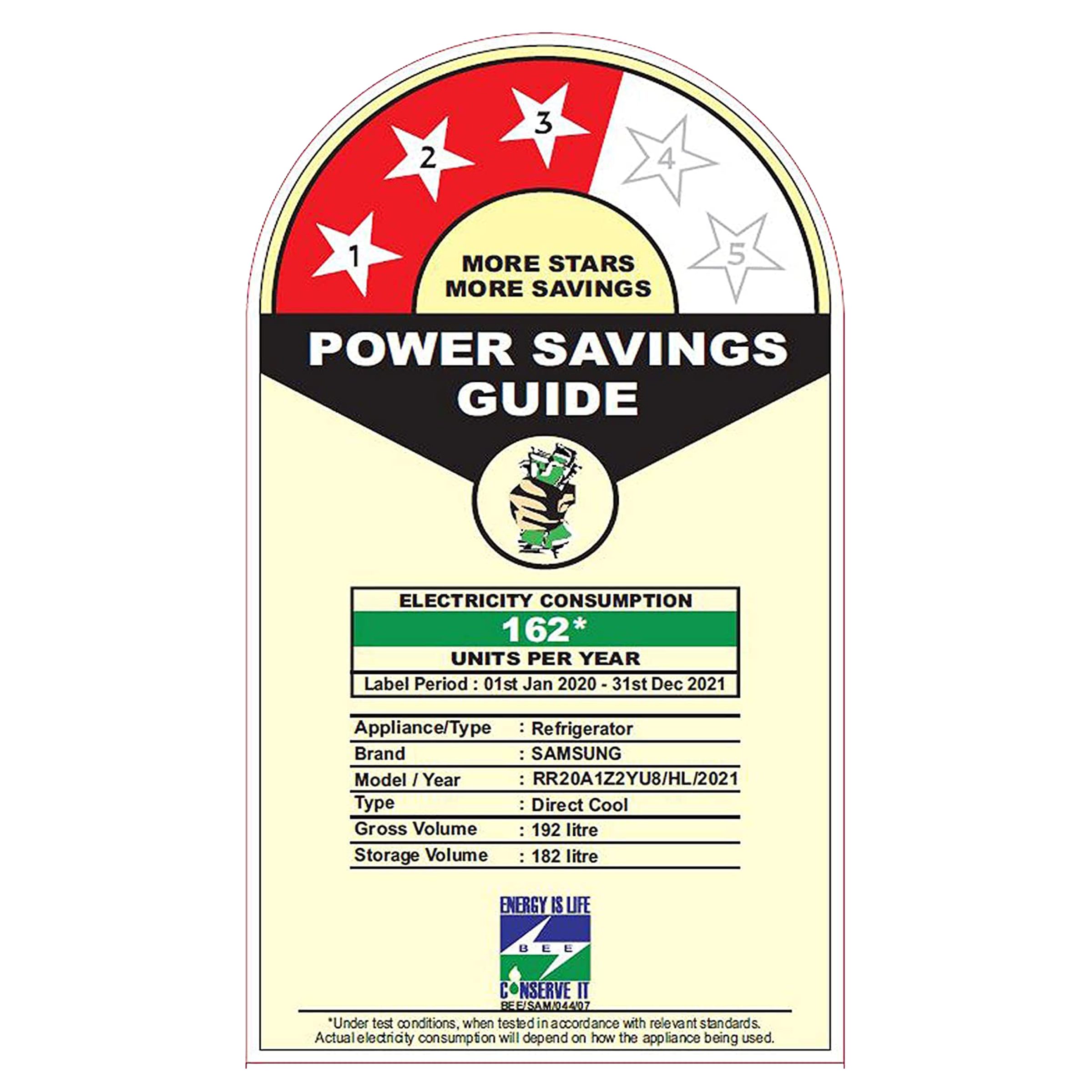 SAMSUNG 192 Liters 3 Star Direct Cool Single Door Refrigerator with Anti-Bacteria Gasket (RR20A1Z2YU8/HL, Blooming Saffron Blue) SAMSUNG 192 Liters 3 Star Direct Cool Single Door Refrigerator with Anti-Bacteria Gasket (RR20A1Z2YU8/HL, Blooming Saffron Blue)_9