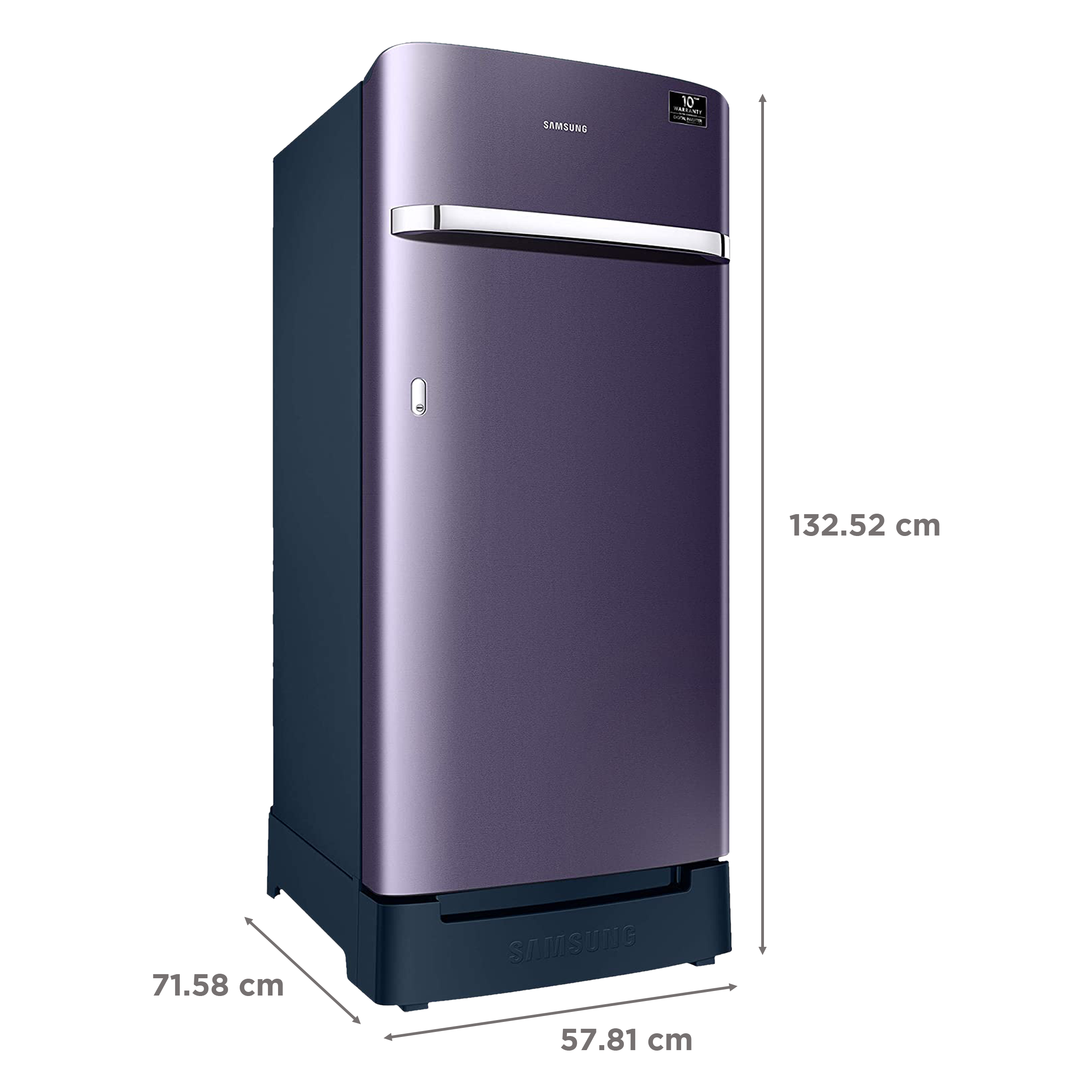 SAMSUNG 198 Liters 4 Star Direct Cool Single Door Refrigerator with Stabilizer Free Operation (RR21A2H2XUT/HL, Pebble Blue)_3