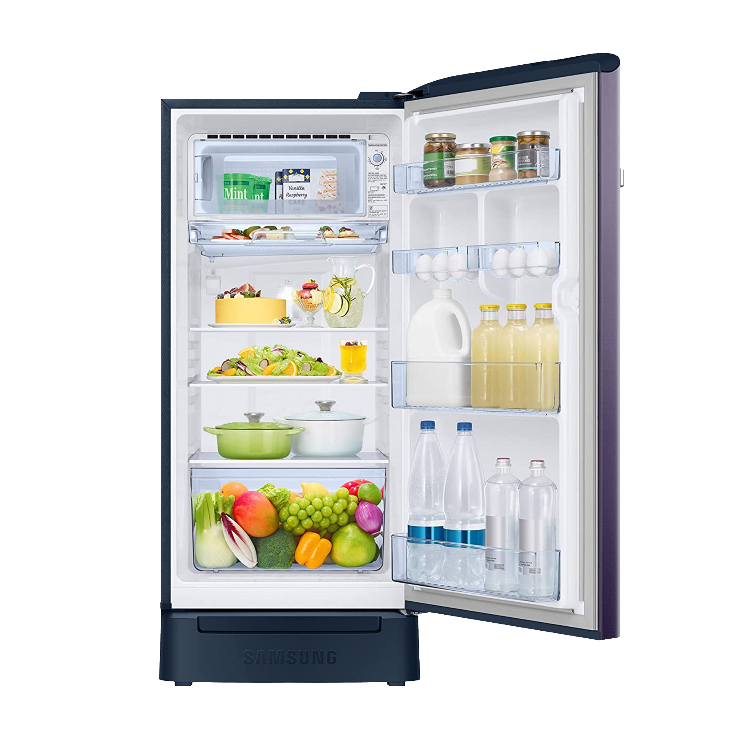 SAMSUNG 198 Liters 4 Star Direct Cool Single Door Refrigerator with Stabilizer Free Operation (RR21A2H2XUT/HL, Pebble Blue)_5