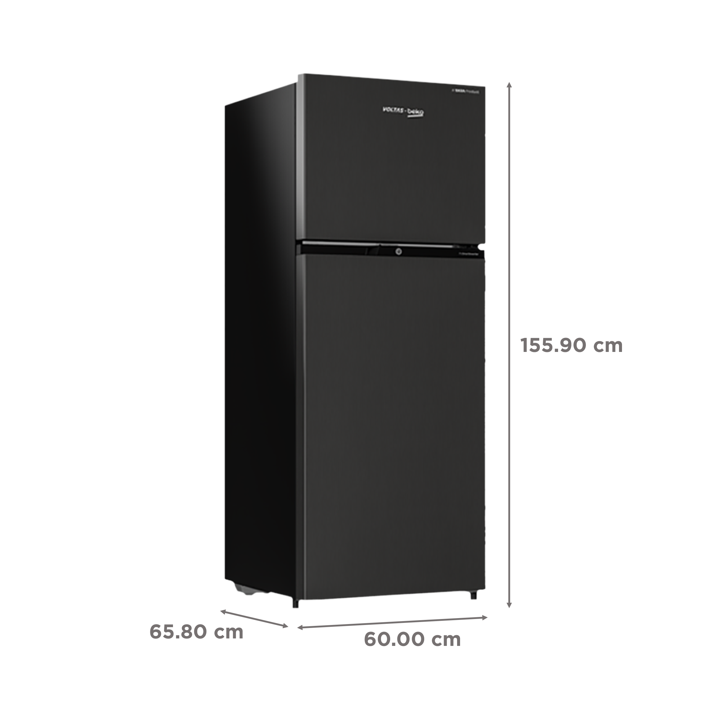 VOLTAS beko 275 Litres 2 Star Frost Free Double Door Refrigerator with NeoFrost Dual Cooling (RFF295D60/XBRXDIXXX/D60275, Wooden Black)_3