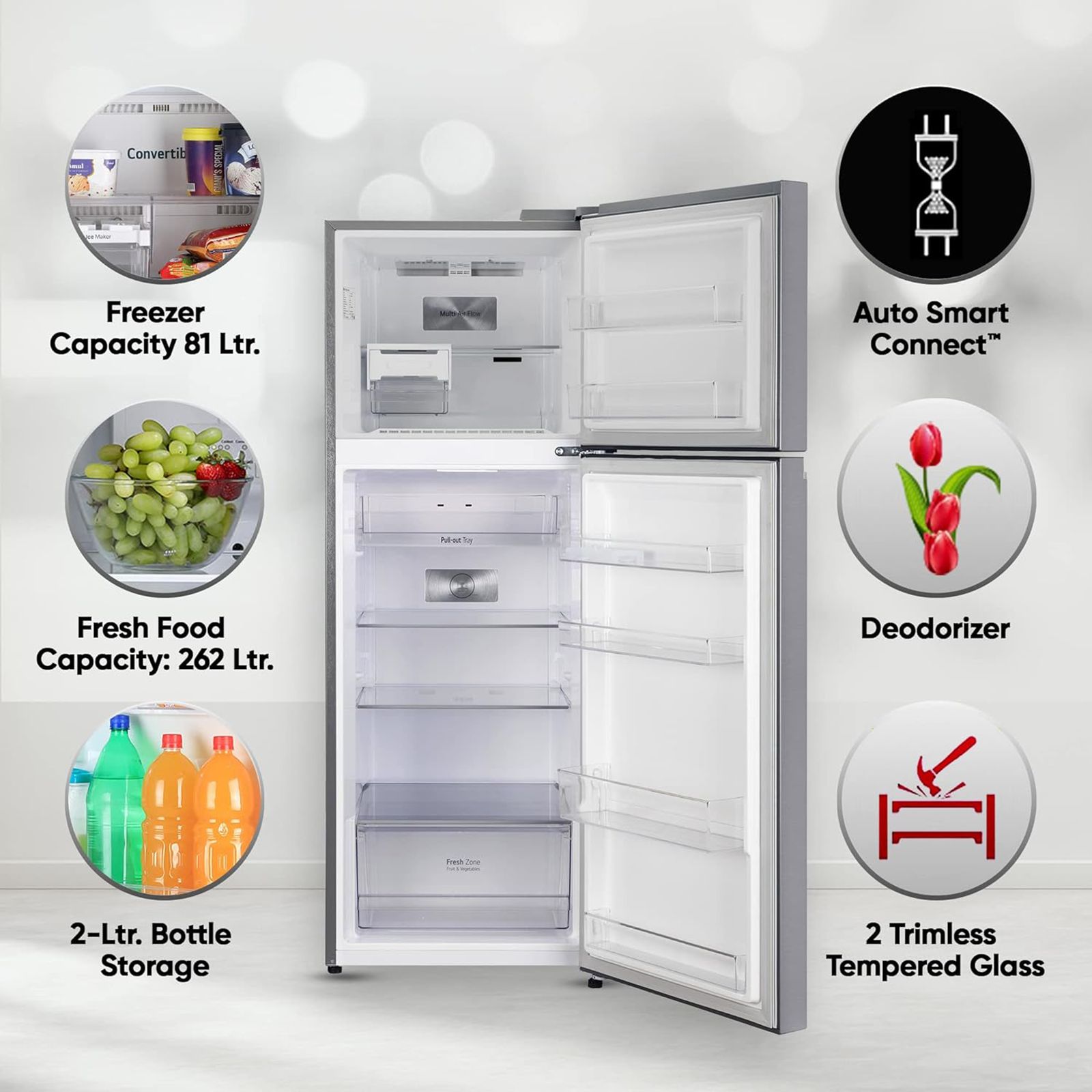 LG 360 Litres 2 Star Frost Free Double Door Refrigerator with Anti-Bacteria Gasket (GL-N382SDSY.ADSZEB, Dazzle Steel)_15
