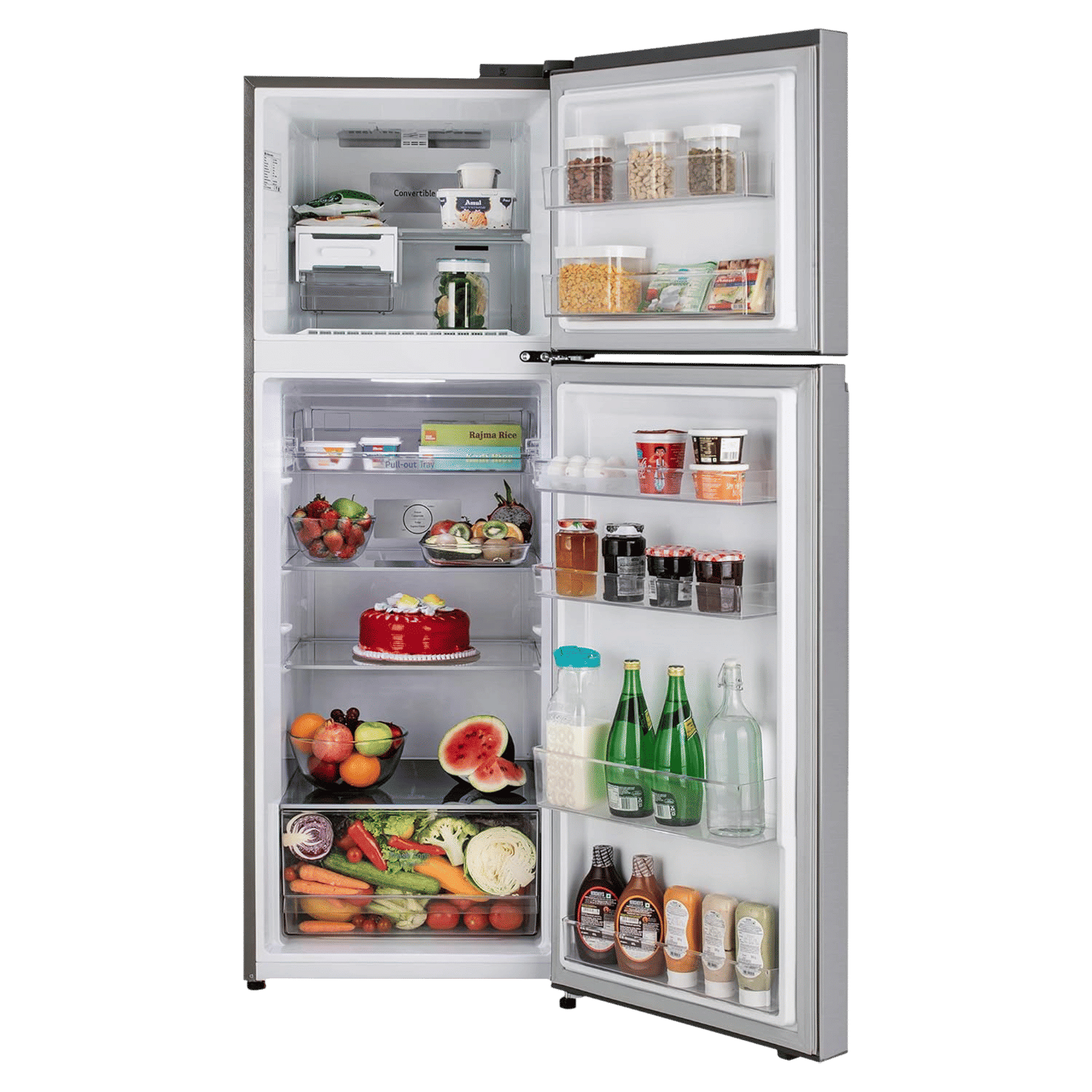 LG 360 Litres 2 Star Frost Free Double Door Refrigerator with Anti-Bacteria Gasket (GL-N382SDSY.ADSZEB, Dazzle Steel)_5