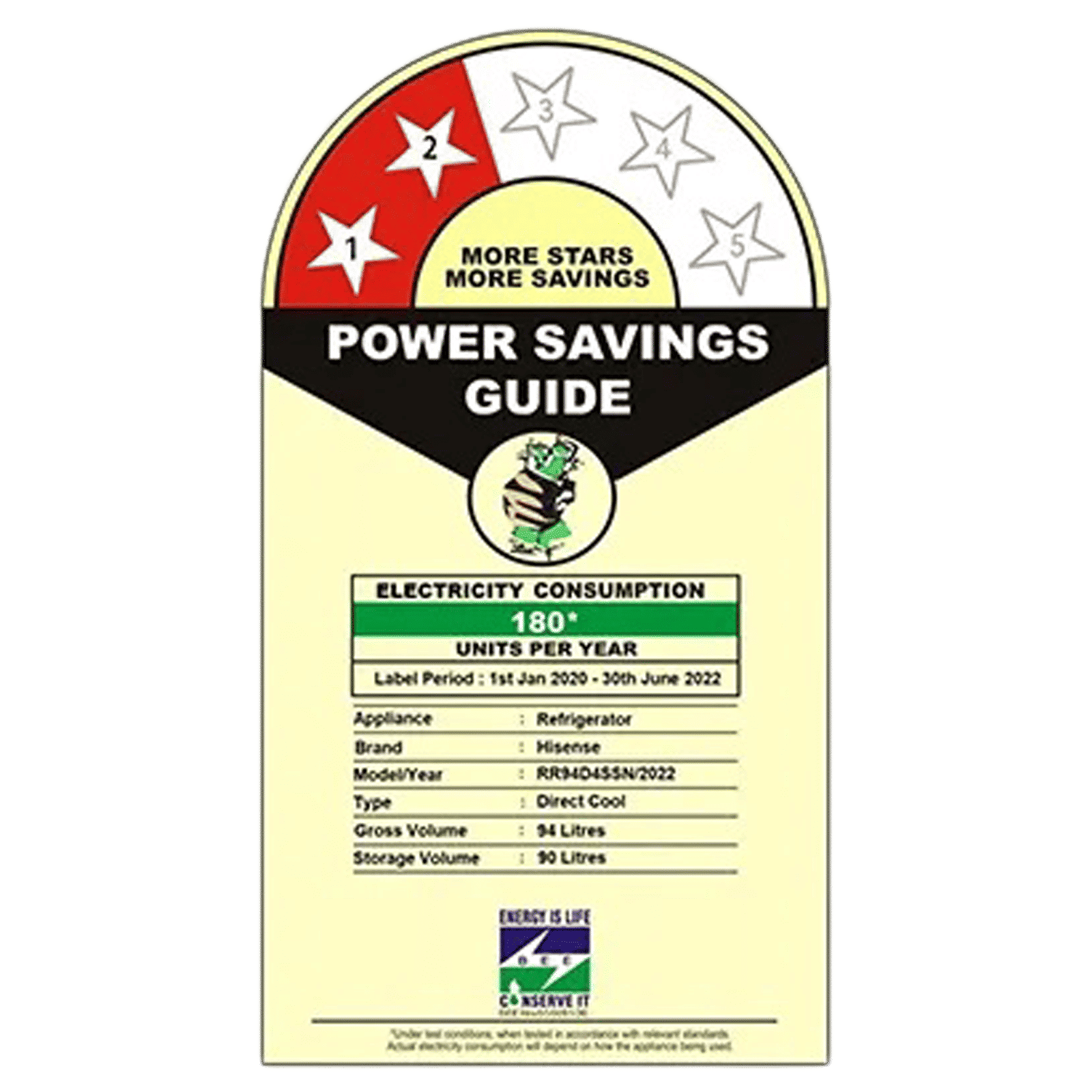 Hisense 94 Liters 2 Star Direct Cool Single Door Refrigerator with Reversible Door (RR94D4SSN, Silver)_7