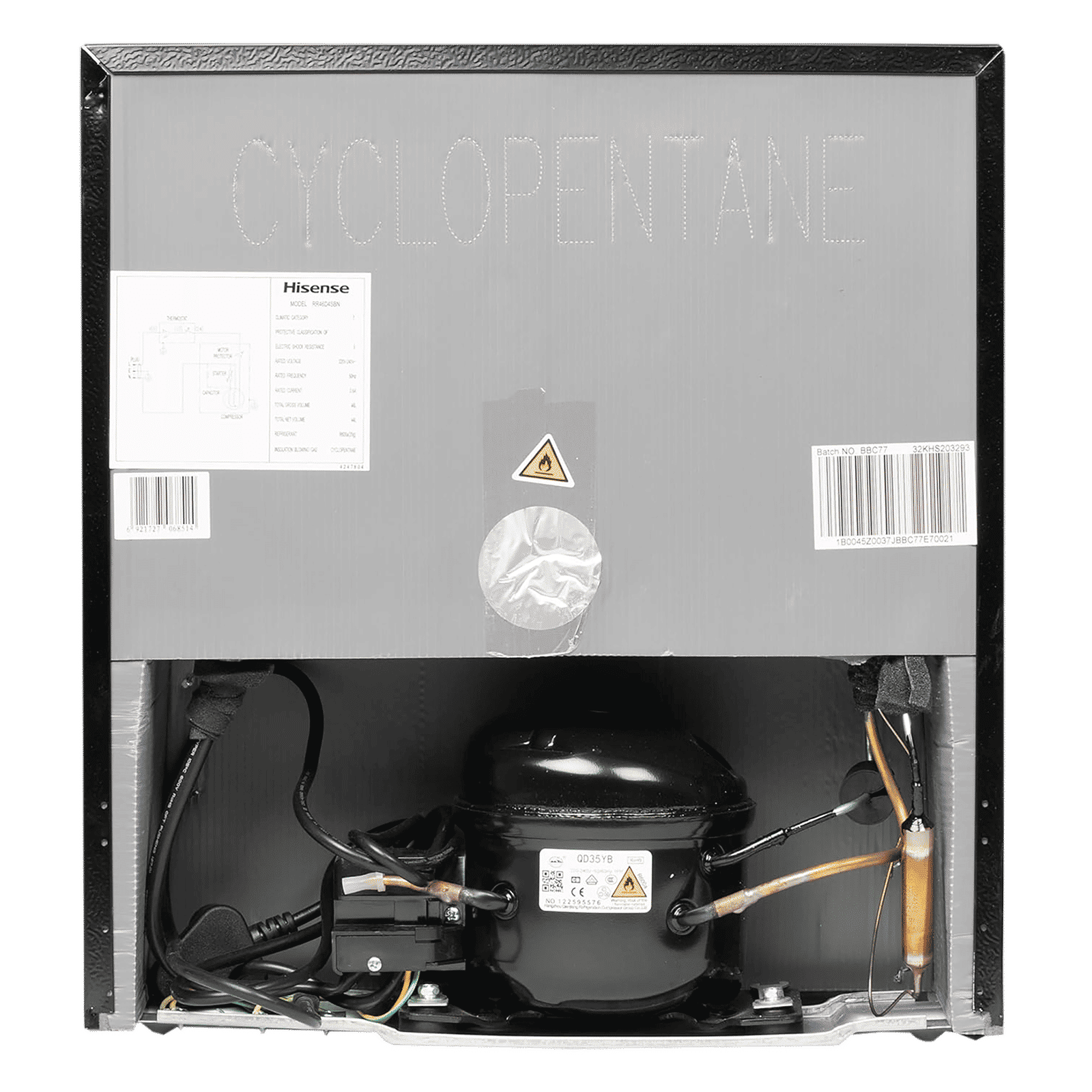 Hisense 46 Liters 2 Star Direct Cool Single Door Refrigerator with Reversible Door (RR46D4SBN, Black)_9