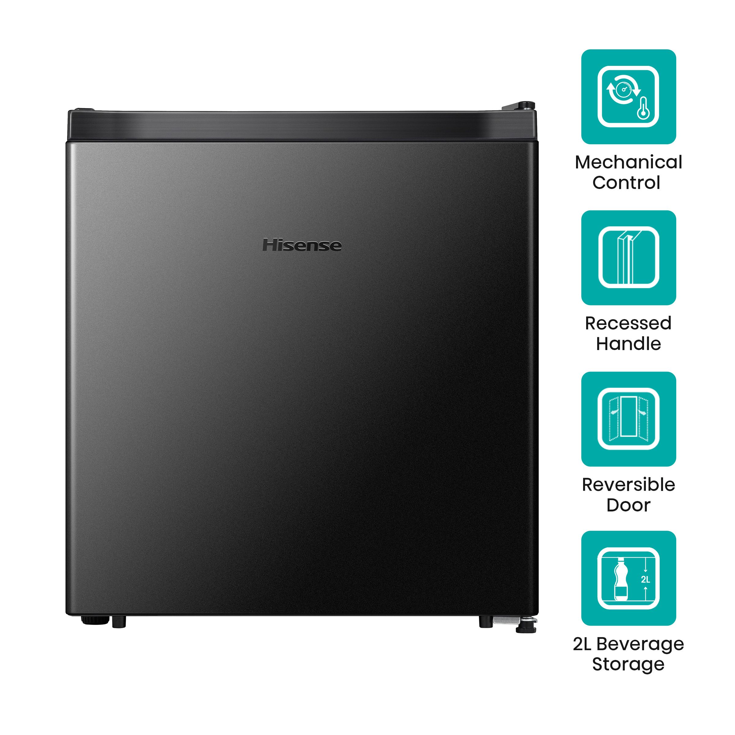Hisense 46 Liters 2 Star Direct Cool Single Door Refrigerator with Reversible Door (RR46D4SBN, Black)_10