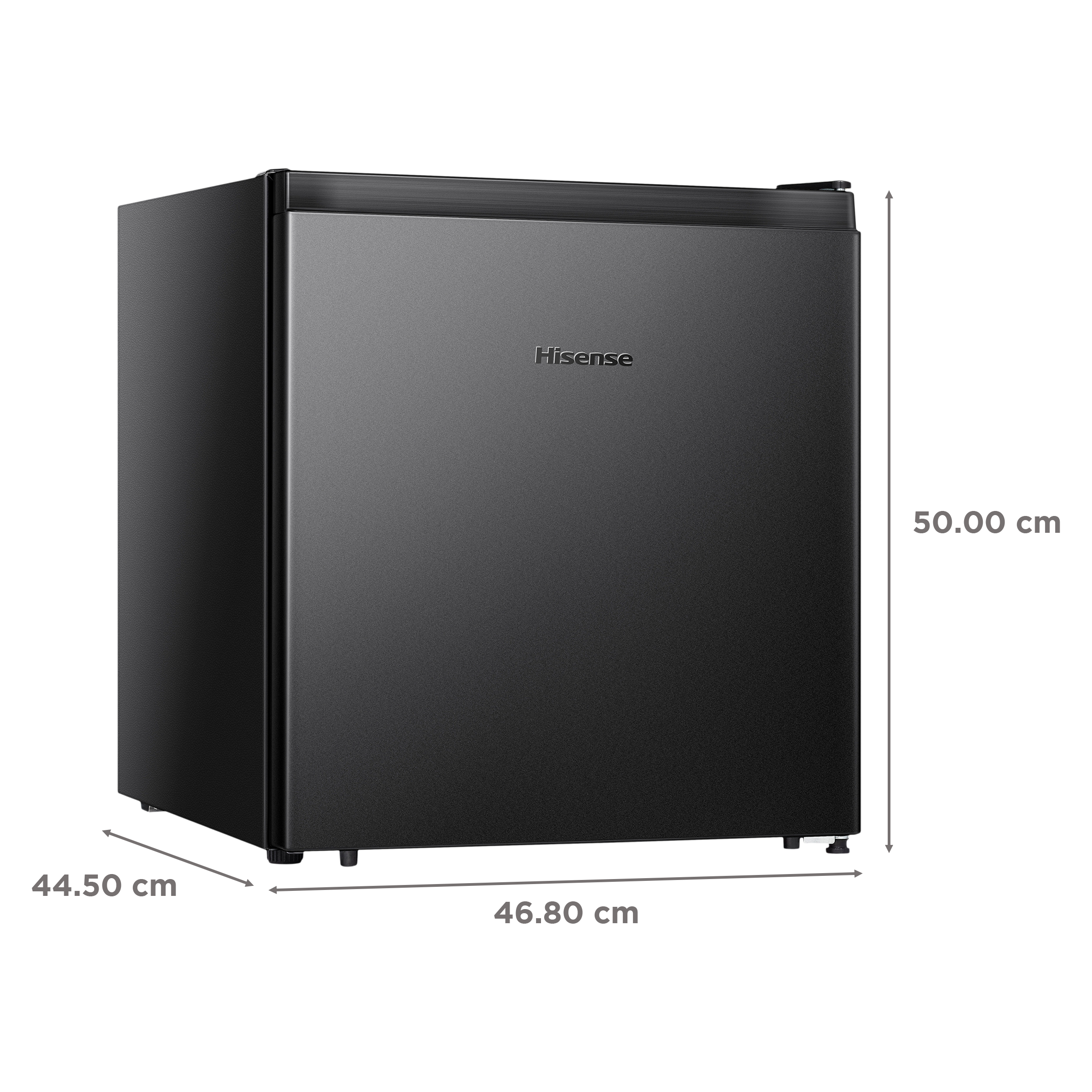 Hisense 46 Liters 2 Star Direct Cool Single Door Refrigerator with Reversible Door (RR46D4SBN, Black)_3