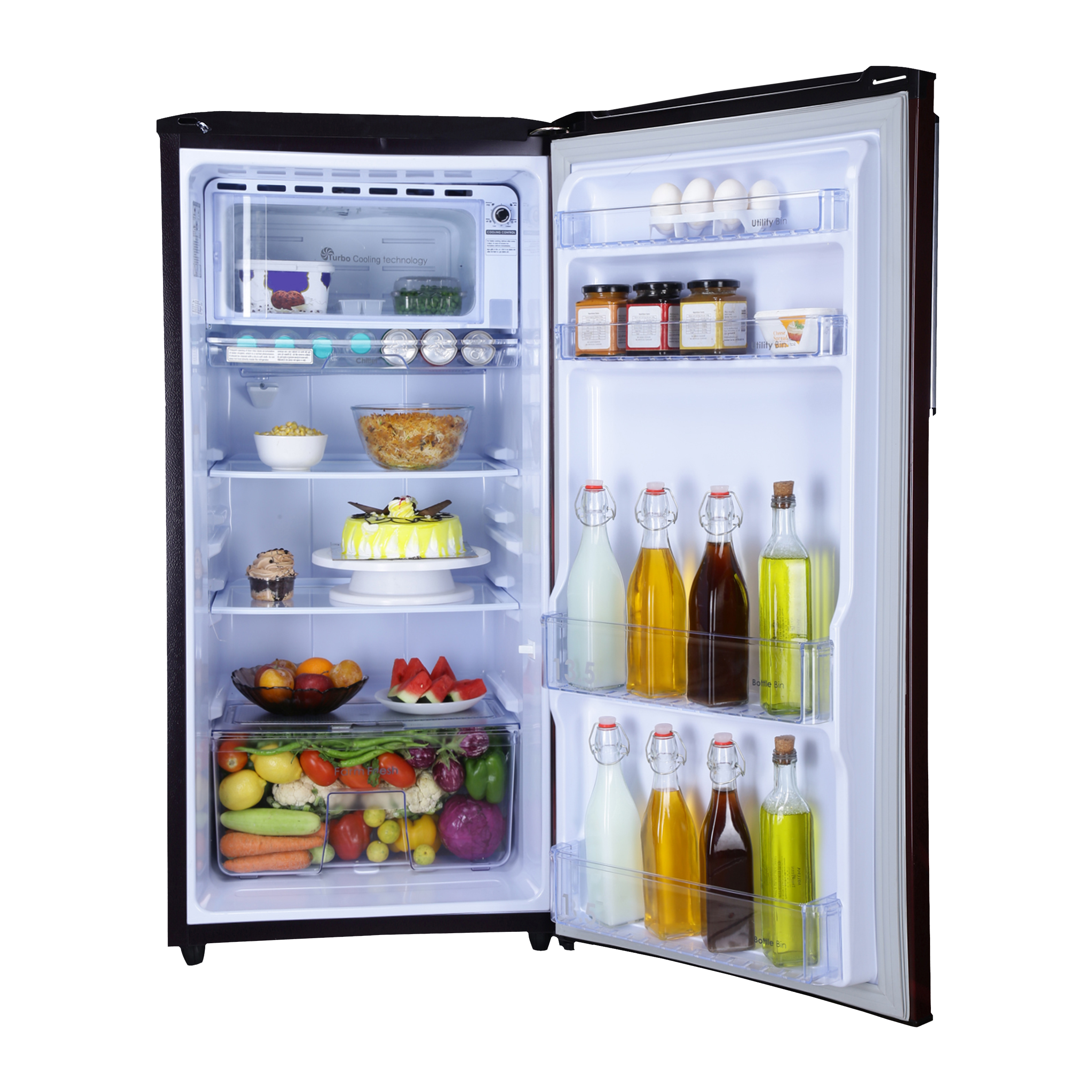 Godrej Edge Rio 192 Liters 2 Star Direct Cool Single Door Refrigerator with Anti Bacterial Technology (RD EDGERIO 207B 23 THF WN, Wine)_3