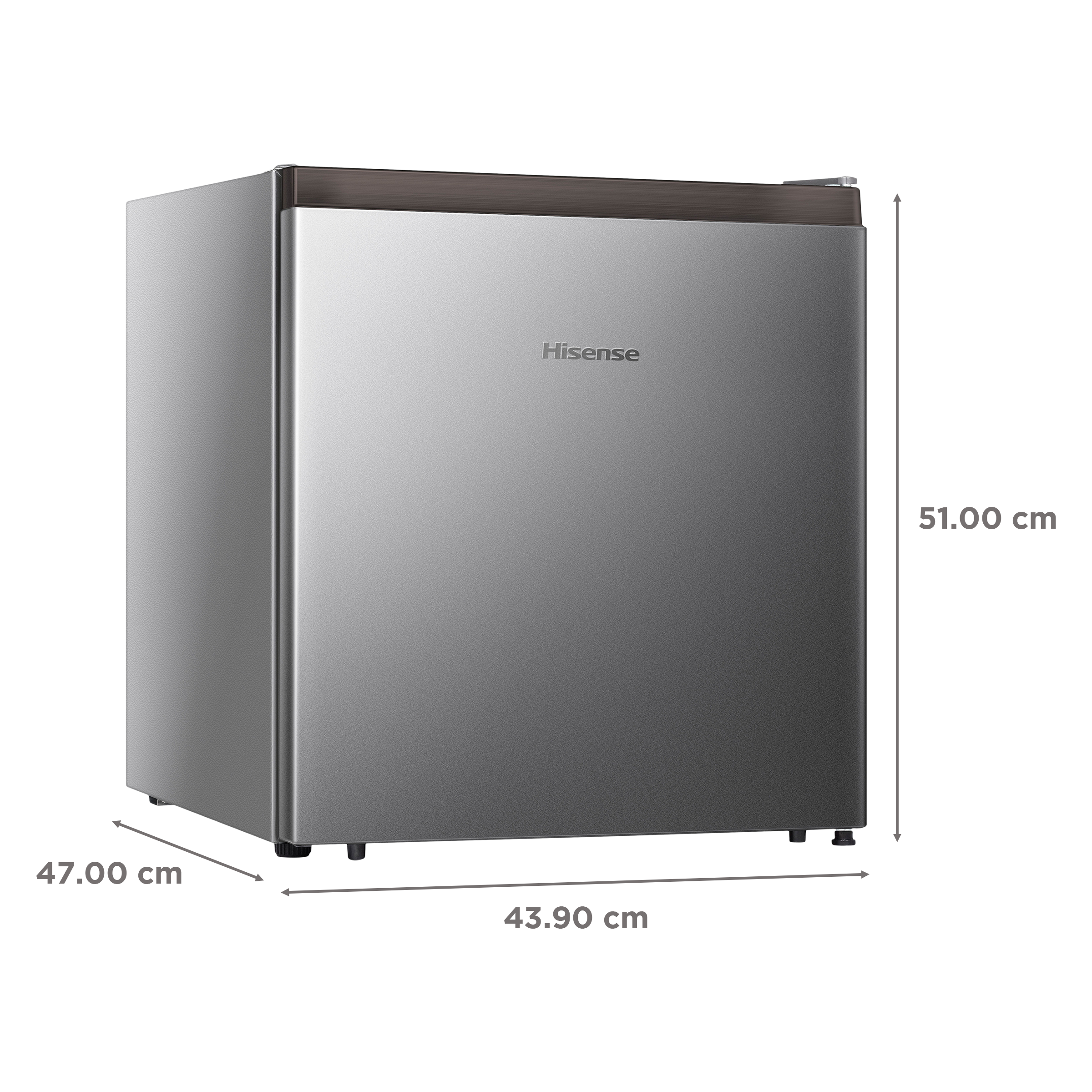 Hisense 46 Liters 2 Star Direct Cool Single Door Refrigerator with Reversible Door (RR46D4SSN, Silver)_3