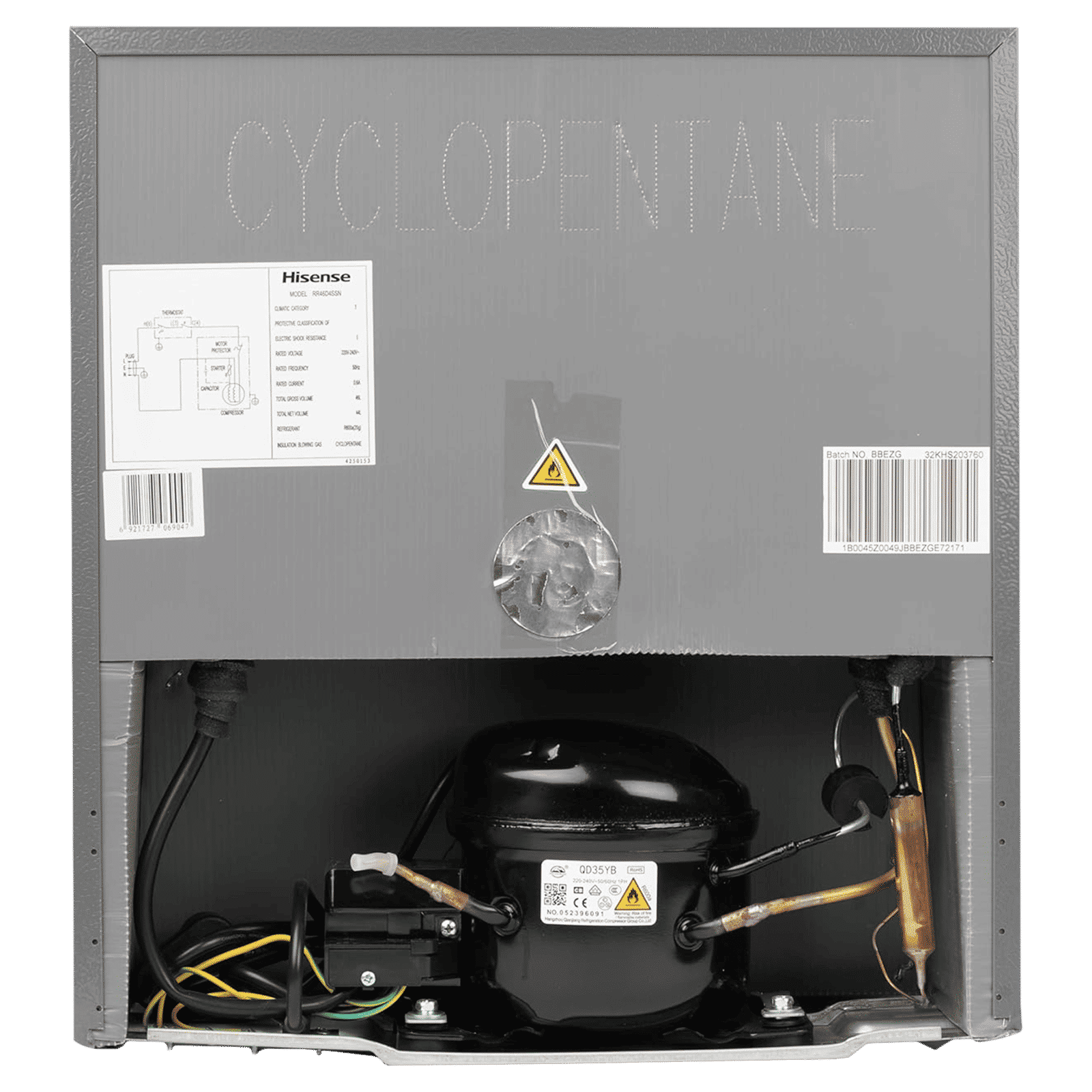 Hisense 46 Liters 2 Star Direct Cool Single Door Refrigerator with Reversible Door (RR46D4SSN, Silver)_7