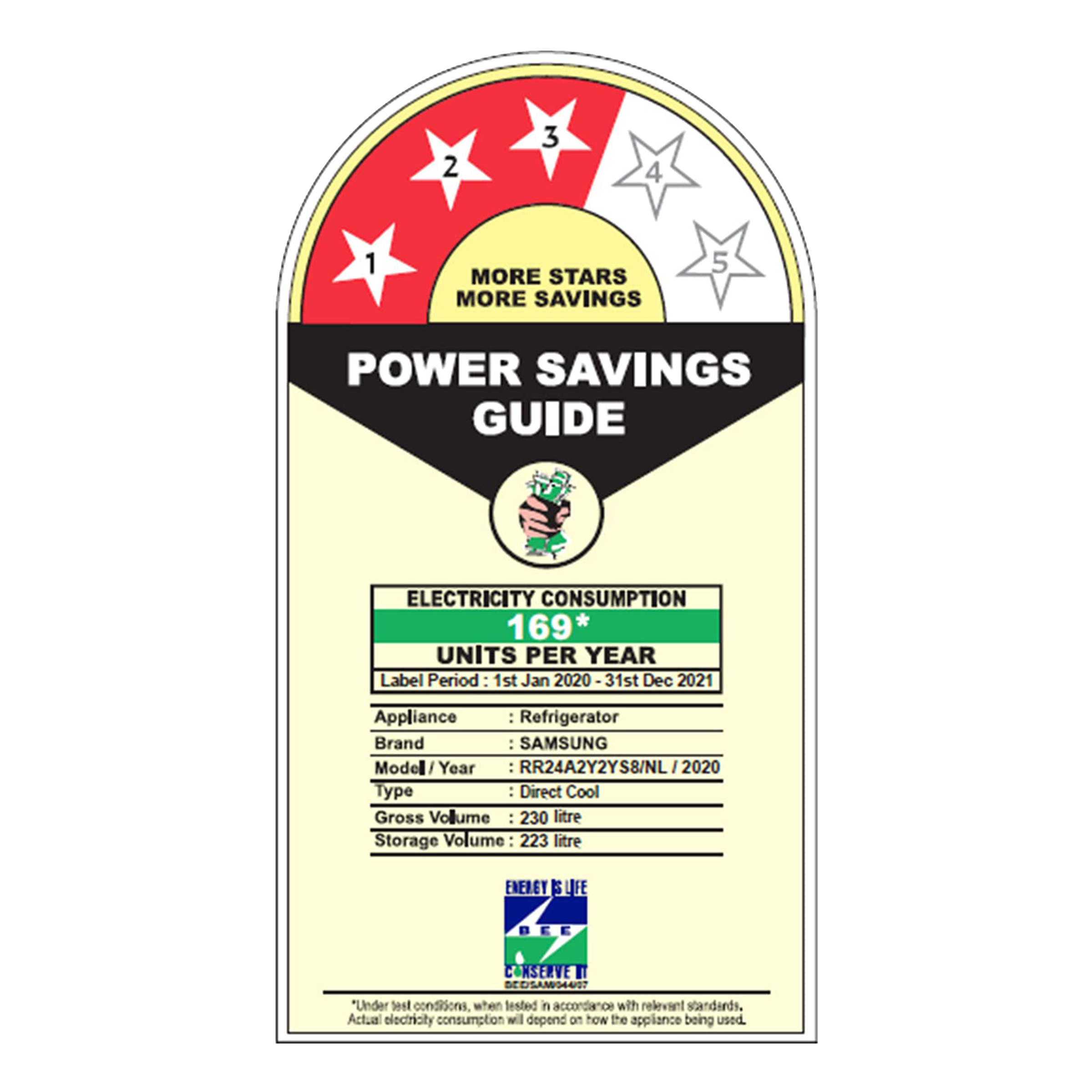 SAMSUNG 230 Liters 3 Star Direct Cool Single Door Refrigerator with Stabilizer Free Operation (RR24A2Y2YS8/NL, Elegant Inox)_9