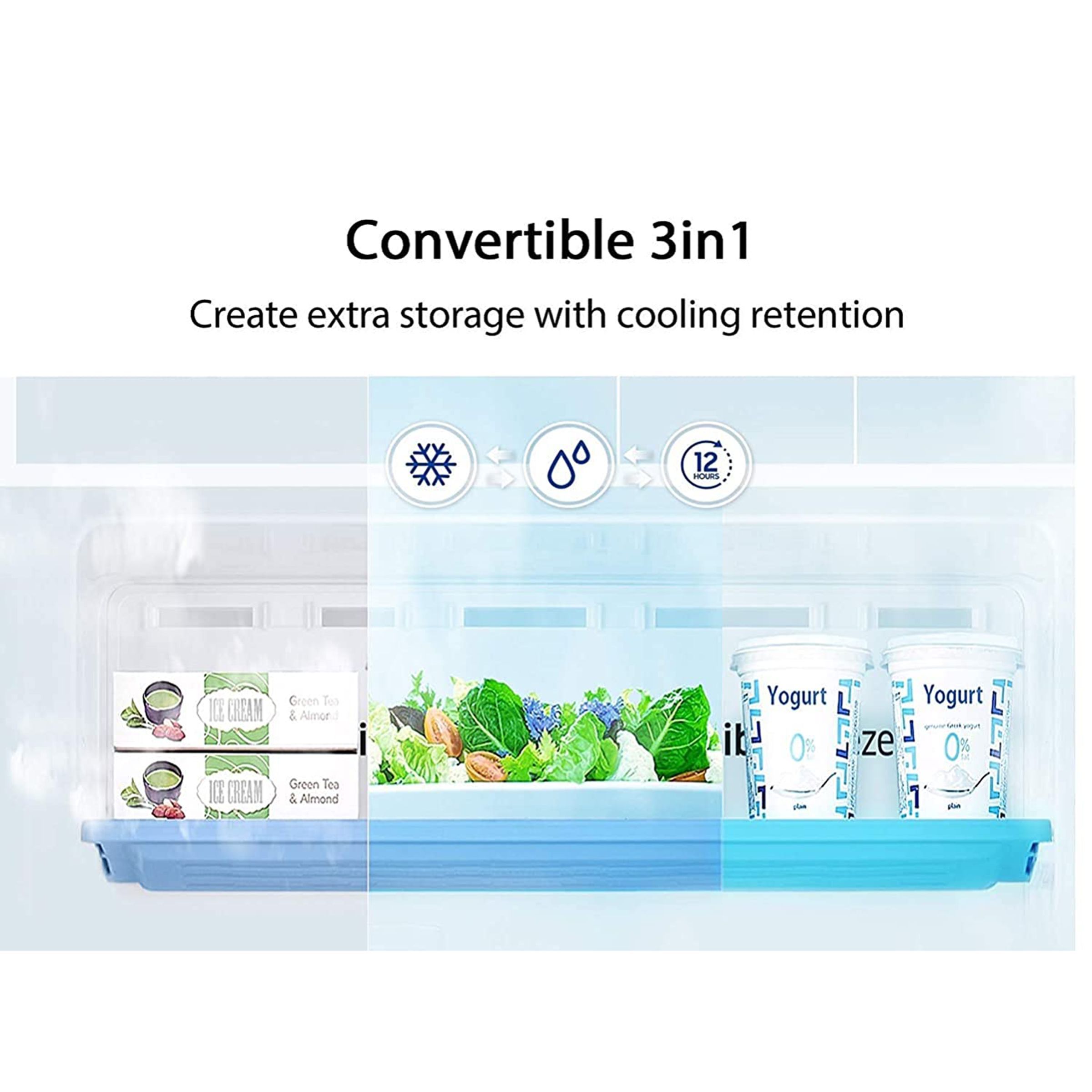 SAMSUNG 253 Litres 3 Star Frost Free Double Door Convertible Refrigerator with All-around Cooling Technology (RT28T3743S8/HL, Elegant Inox)_16