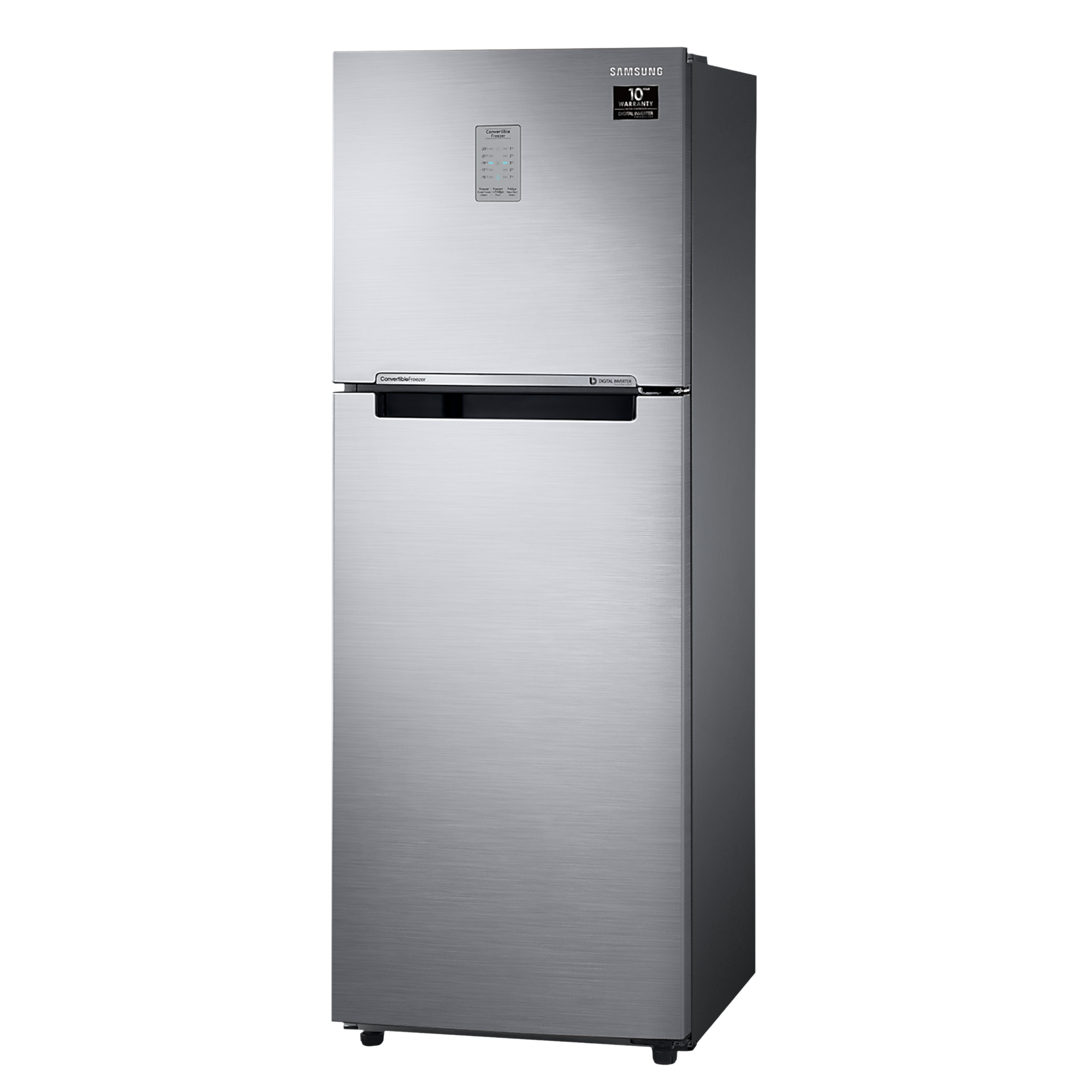 SAMSUNG 253 Litres 3 Star Frost Free Double Door Convertible Refrigerator with All-around Cooling Technology (RT28T3743S8/HL, Elegant Inox)_4