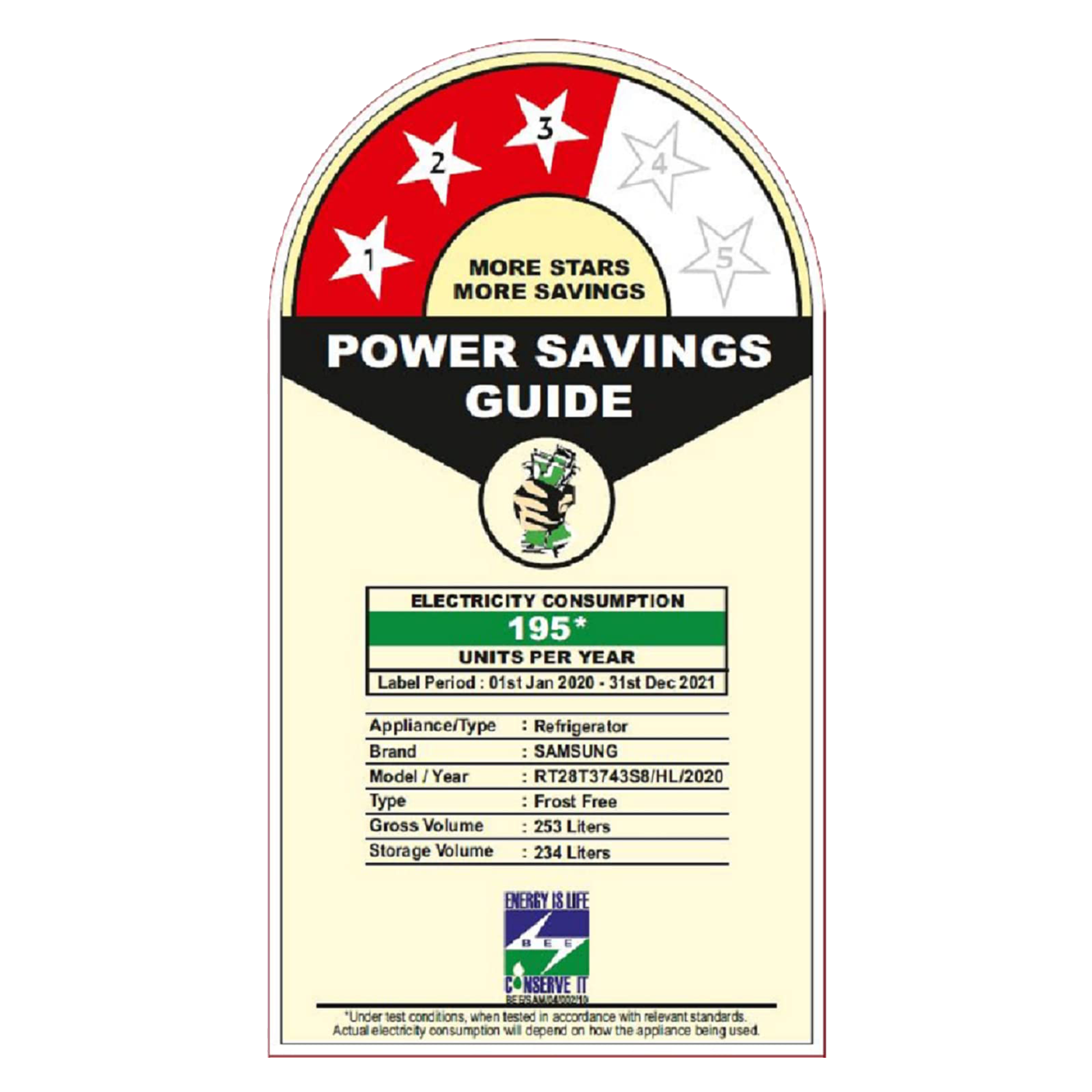 SAMSUNG 253 Litres 3 Star Frost Free Double Door Convertible Refrigerator with All-around Cooling Technology (RT28T3743S8/HL, Elegant Inox)_10