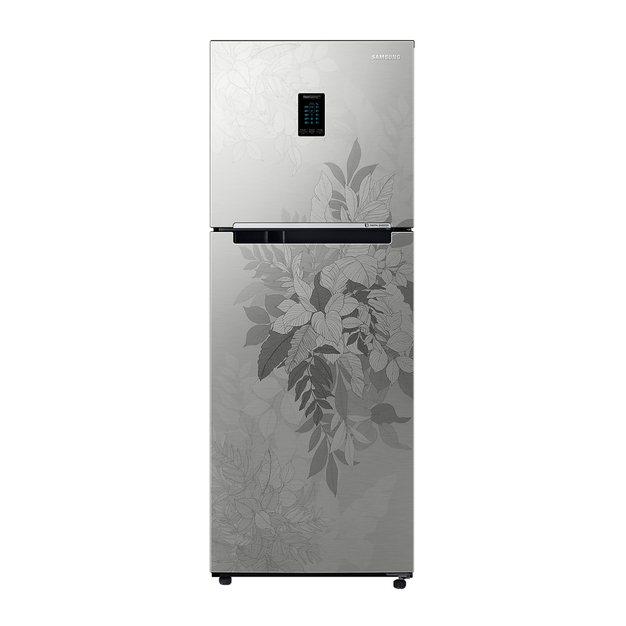 SAMSUNG 324 Litres 3 Star Frost Free Double Door Convertible Refrigerator with Door Alarm (RT34B4513QB/HL, Bouquet Silver)_1