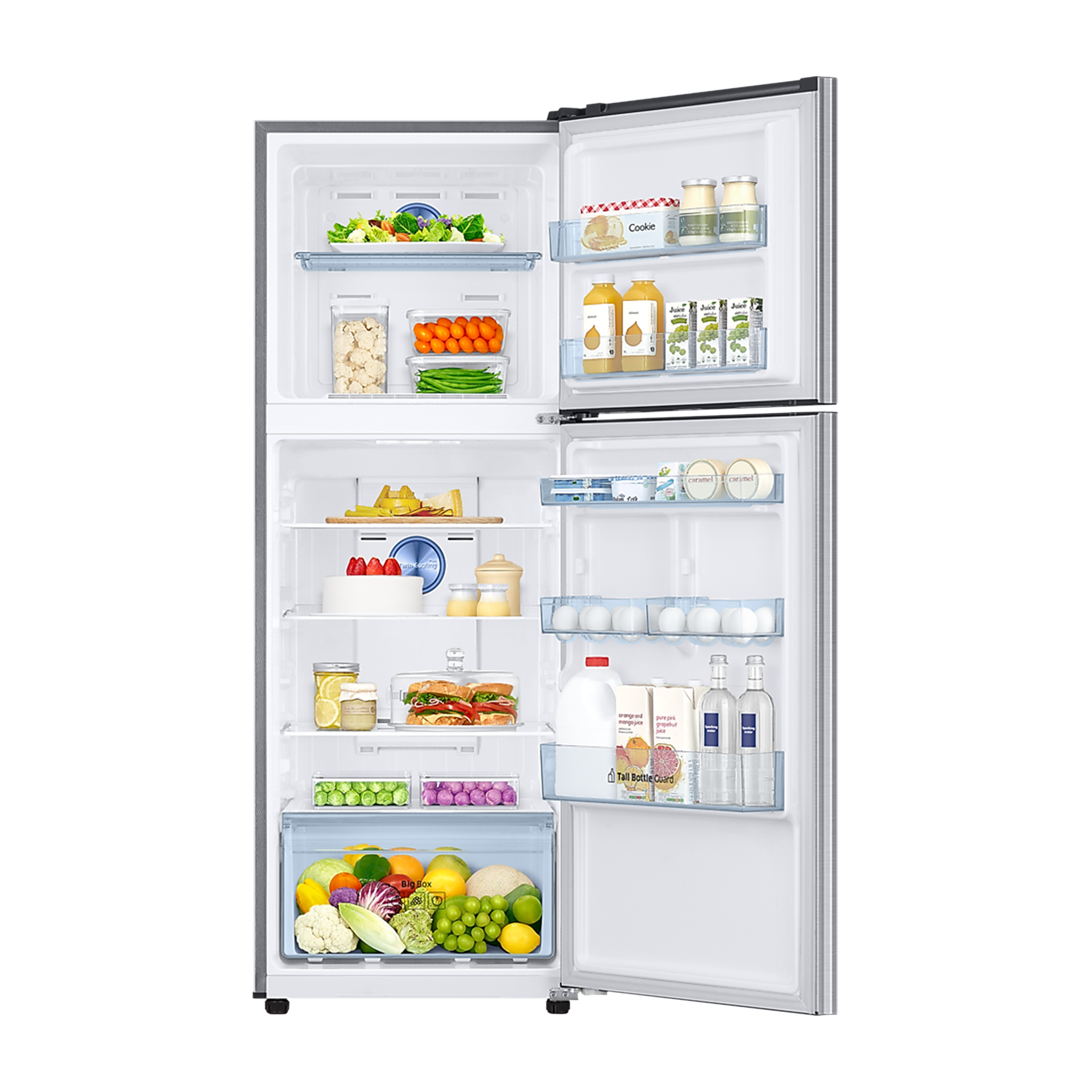SAMSUNG 324 Litres 3 Star Frost Free Double Door Convertible Refrigerator with Door Alarm (RT34B4513QB/HL, Bouquet Silver)_10